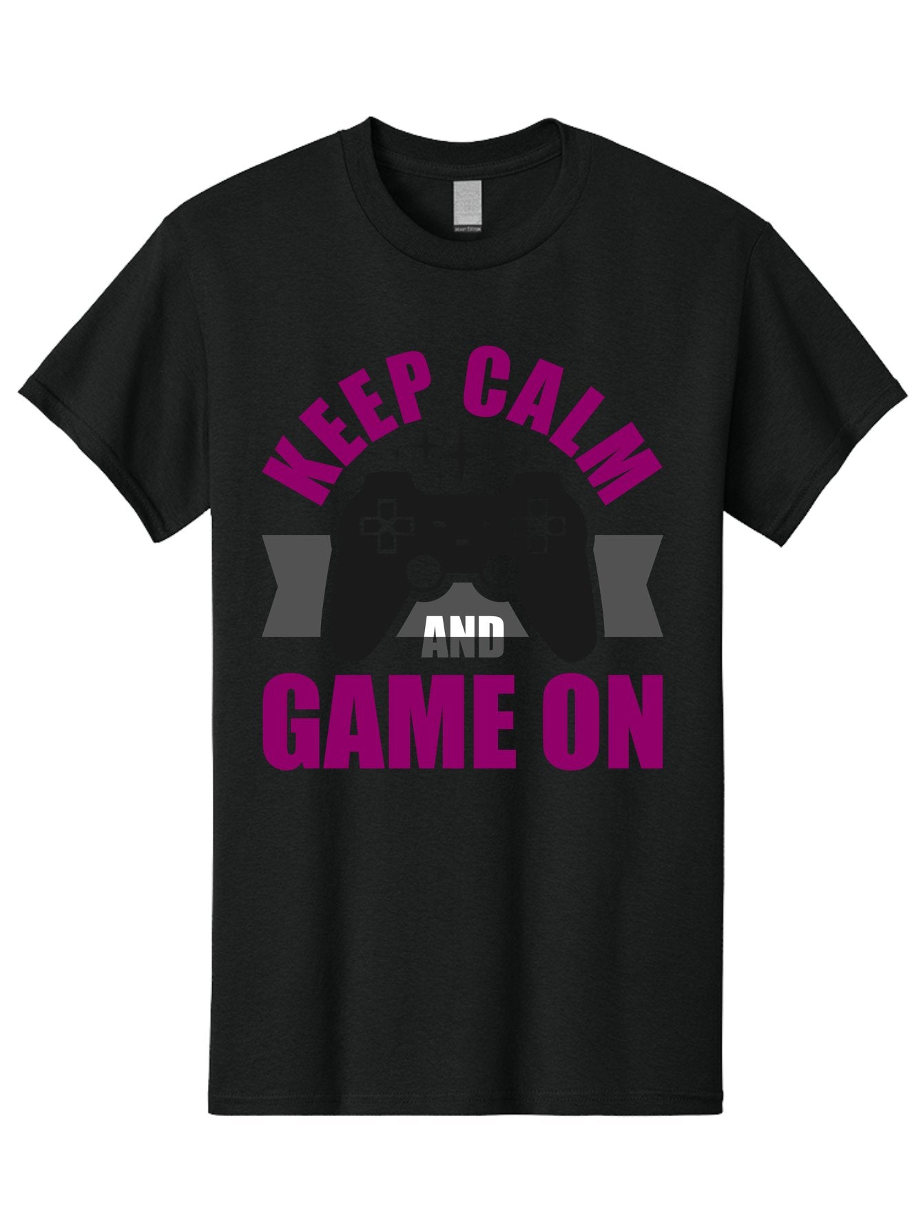 Keep-Calm-And-Game-On Men'S Graphic Tee, 100% Cotton, Comfortable Casual Summer Wear, Machine Washable, Gaming Inspiration, Motivational Quote, Video Game Controller, Keep Calm, Game On, Gaming Quote, Motivational Poster, -  Aaa651 9