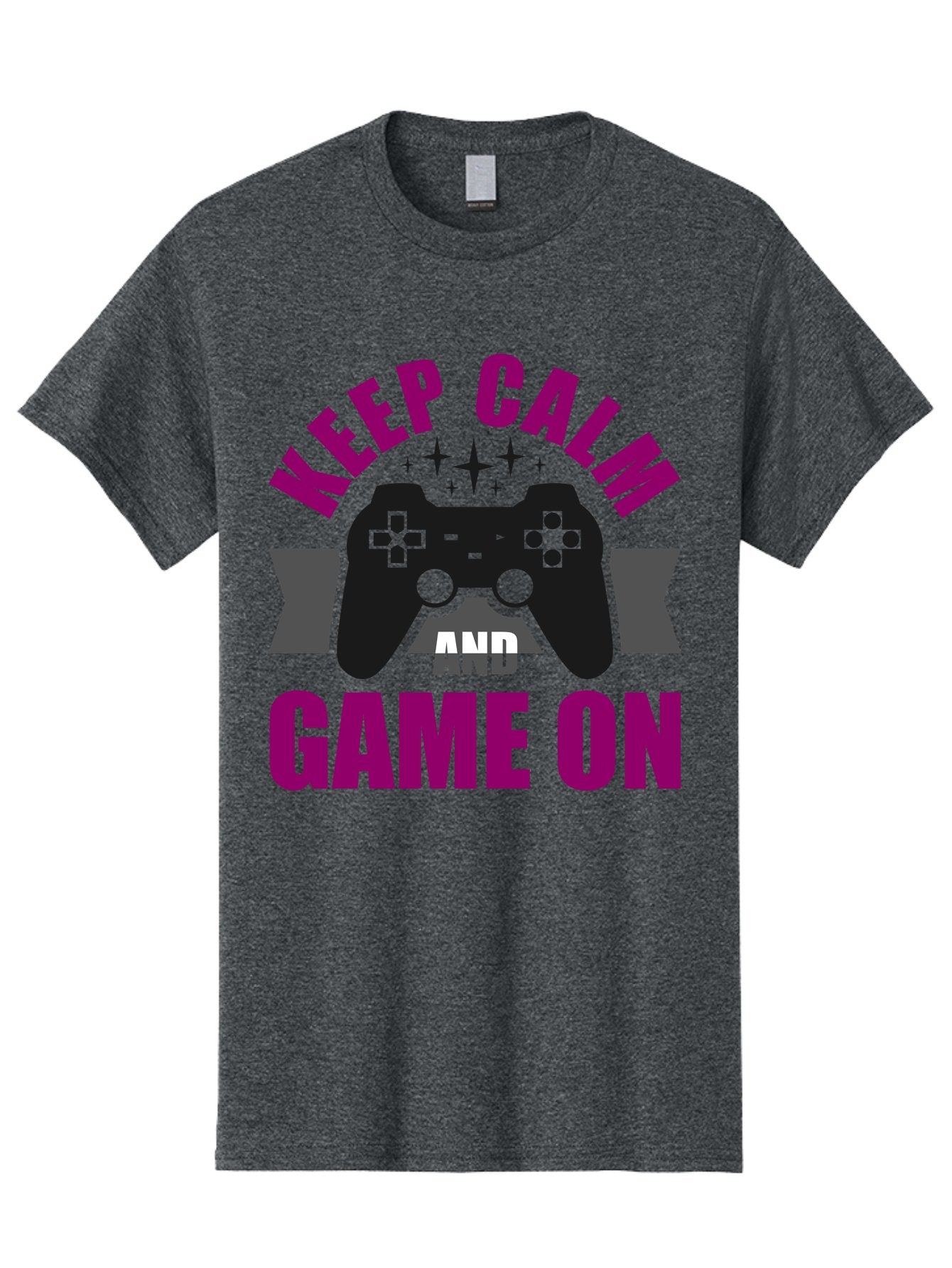 Keep-Calm-And-Game-On Men'S Graphic Tee, 100% Cotton, Comfortable Casual Summer Wear, Machine Washable, Gaming Inspiration, Motivational Quote, Video Game Controller, Keep Calm, Game On, Gaming Quote, Motivational Poster, -  Aaa651 7