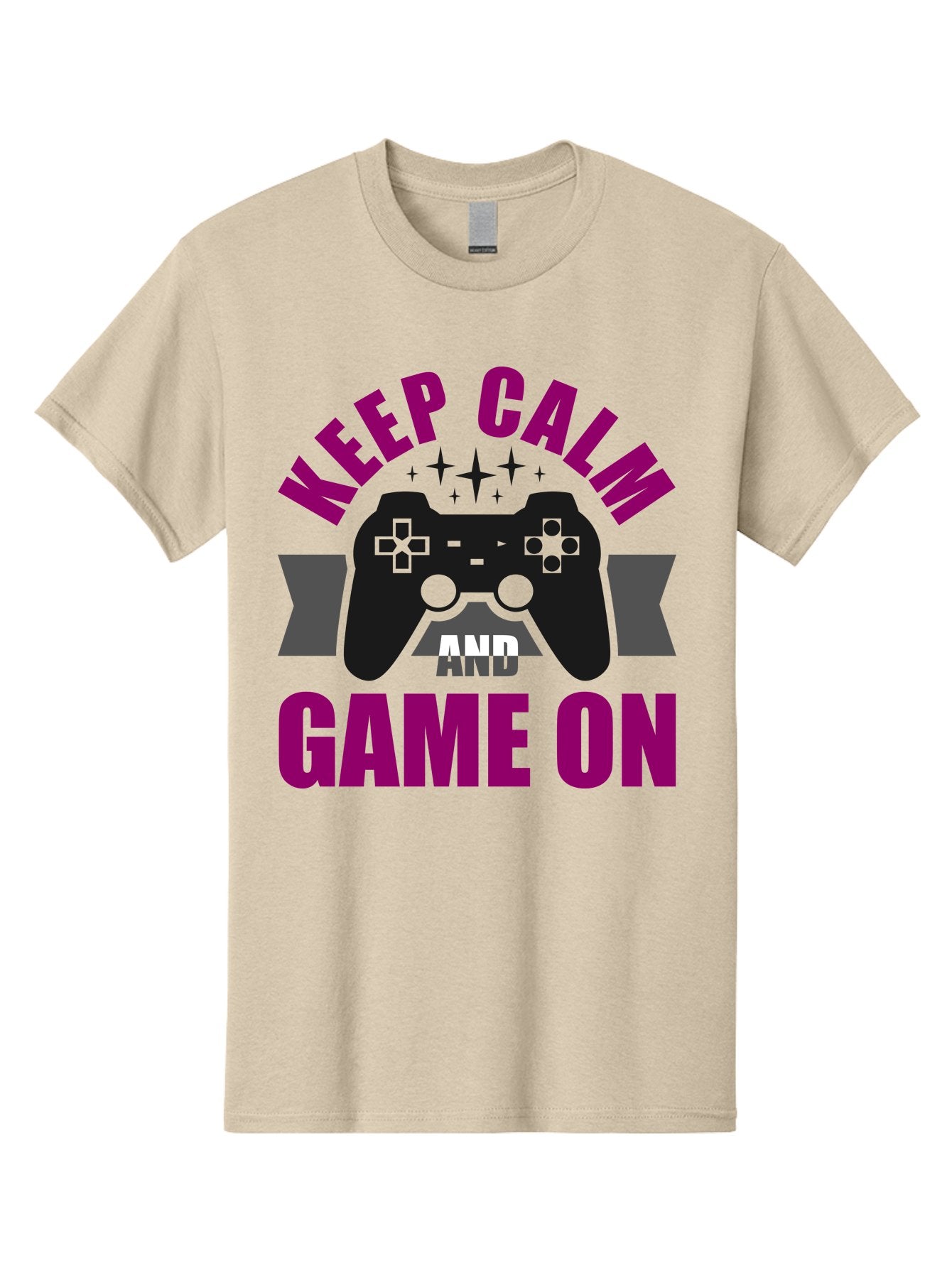 Keep-Calm-And-Game-On Men'S Graphic Tee, 100% Cotton, Comfortable Casual Summer Wear, Machine Washable, Gaming Inspiration, Motivational Quote, Video Game Controller, Keep Calm, Game On, Gaming Quote, Motivational Poster, -  Aaa651 8