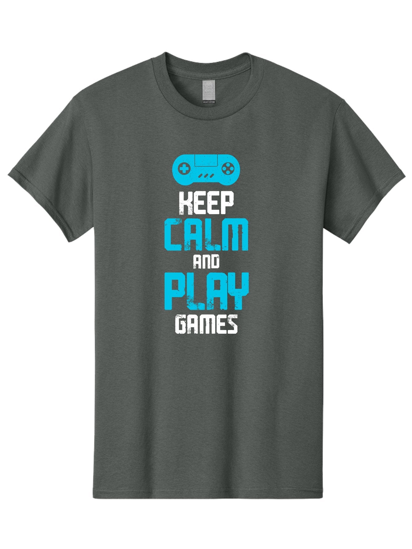 Keep-Calm-And-Play-Games Men'S Graphic Tee, 100% Cotton, Comfortable Casual Summer Wear, Machine Washable, Gaming Poster, Playful Design, Keep Calm Parody, Video Game Controller, Gamer Gift, Retro Gaming Style, Fun Typography, -  Aaa652 12