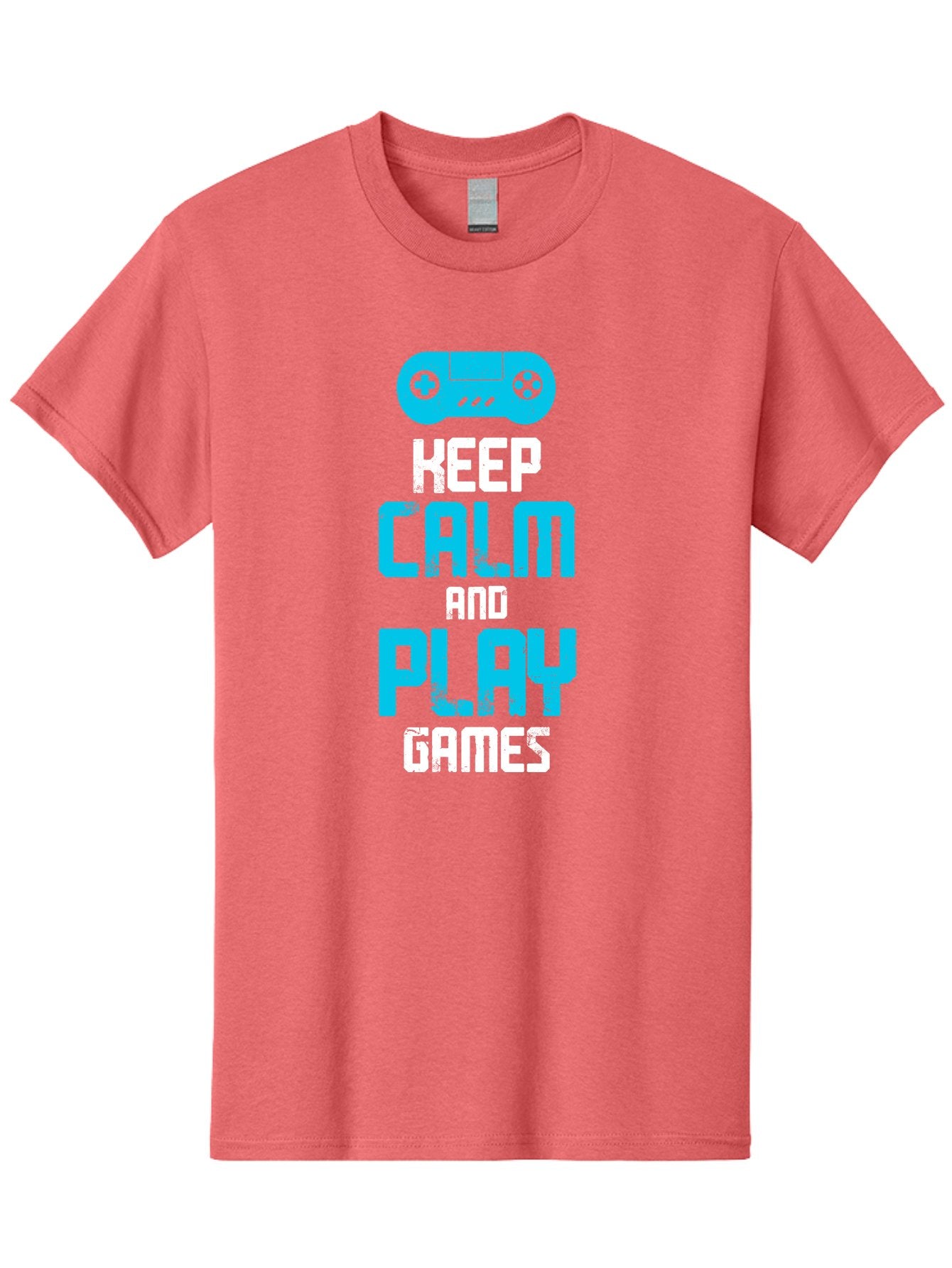 Keep-Calm-And-Play-Games Men'S Graphic Tee, 100% Cotton, Comfortable Casual Summer Wear, Machine Washable, Gaming Poster, Playful Design, Keep Calm Parody, Video Game Controller, Gamer Gift, Retro Gaming Style, Fun Typography, -  Aaa652 11