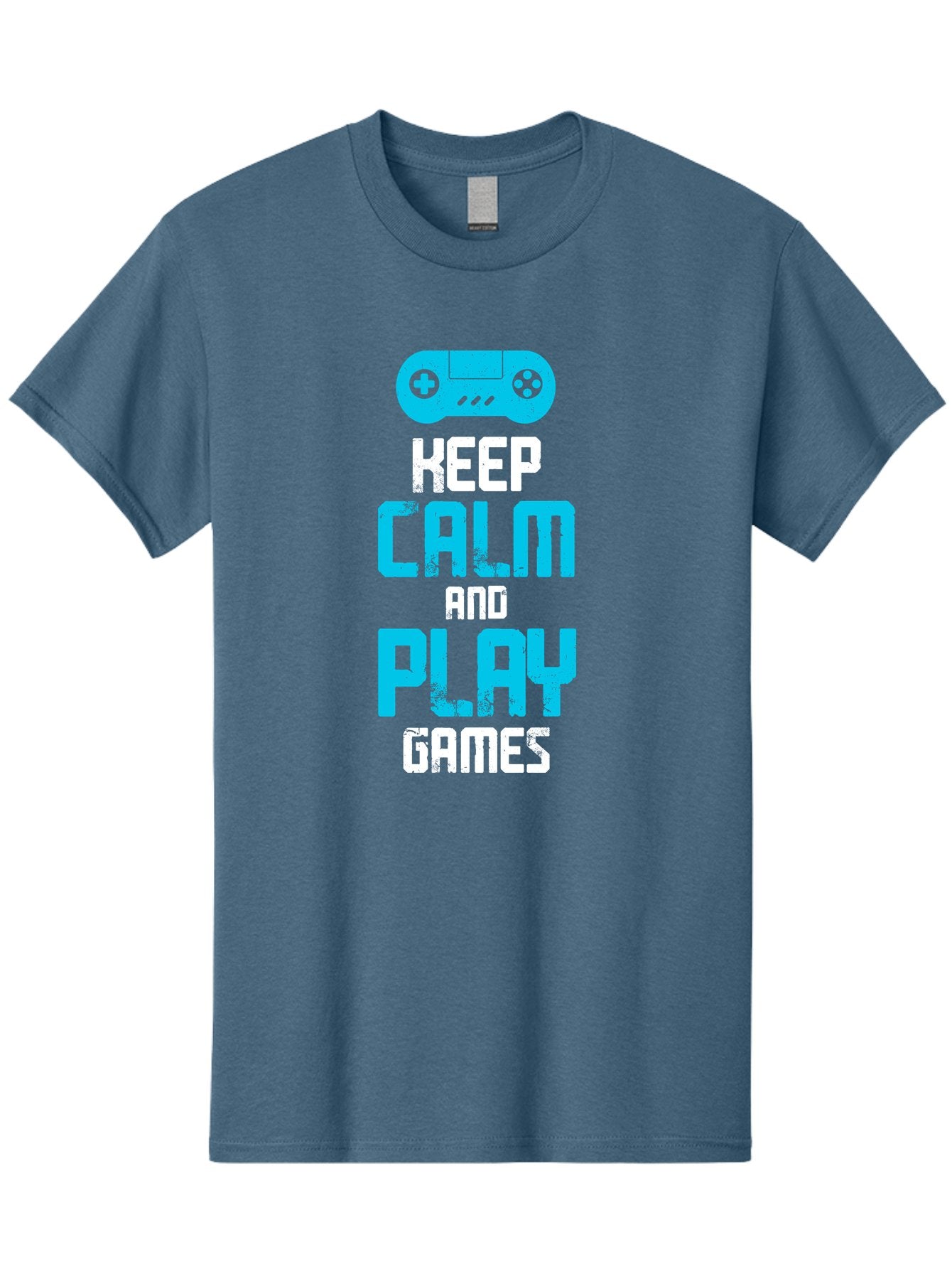 Keep-Calm-And-Play-Games Men'S Graphic Tee, 100% Cotton, Comfortable Casual Summer Wear, Machine Washable, Gaming Poster, Playful Design, Keep Calm Parody, Video Game Controller, Gamer Gift, Retro Gaming Style, Fun Typography, -  Aaa652 6