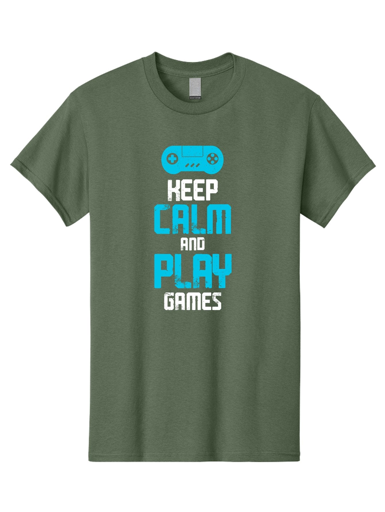 Keep-Calm-And-Play-Games Men'S Graphic Tee, 100% Cotton, Comfortable Casual Summer Wear, Machine Washable, Gaming Poster, Playful Design, Keep Calm Parody, Video Game Controller, Gamer Gift, Retro Gaming Style, Fun Typography, -  Aaa652 4