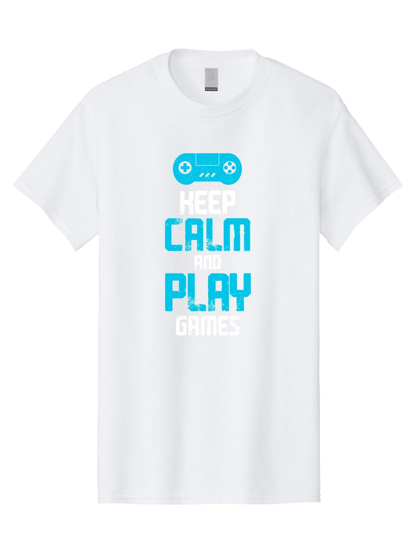 Keep-Calm-And-Play-Games Men'S Graphic Tee, 100% Cotton, Comfortable Casual Summer Wear, Machine Washable, Gaming Poster, Playful Design, Keep Calm Parody, Video Game Controller, Gamer Gift, Retro Gaming Style, Fun Typography, -  Aaa652 5