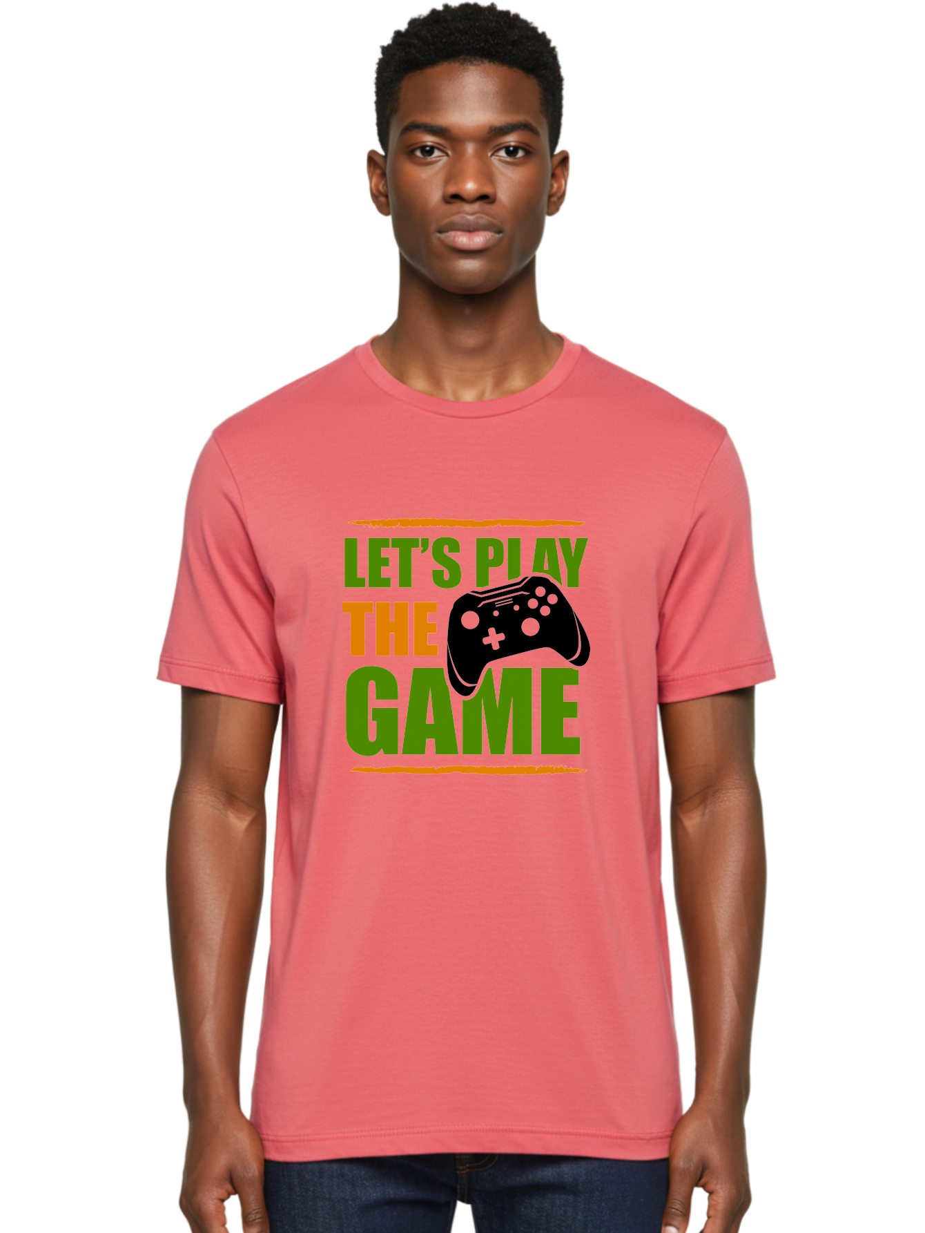 Let-S-Play-Game Men'S Graphic Tee, 100% Cotton, Comfortable Casual Summer Wear, Machine Washable, Game Controller, Playful Vibe, Gaming Inspiration, Let'S Play, Fun Gaming, Video Game, Gaming Culture, Gaming Community, Game On -  Aaa653 6