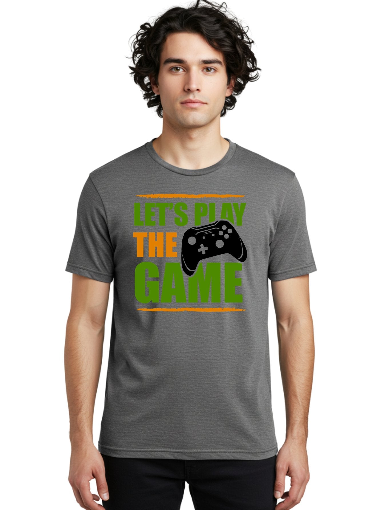 Let-S-Play-Game Men'S Graphic Tee, 100% Cotton, Comfortable Casual Summer Wear, Machine Washable, Game Controller, Playful Vibe, Gaming Inspiration, Let'S Play, Fun Gaming, Video Game, Gaming Culture, Gaming Community, Game On -  Aaa653 17