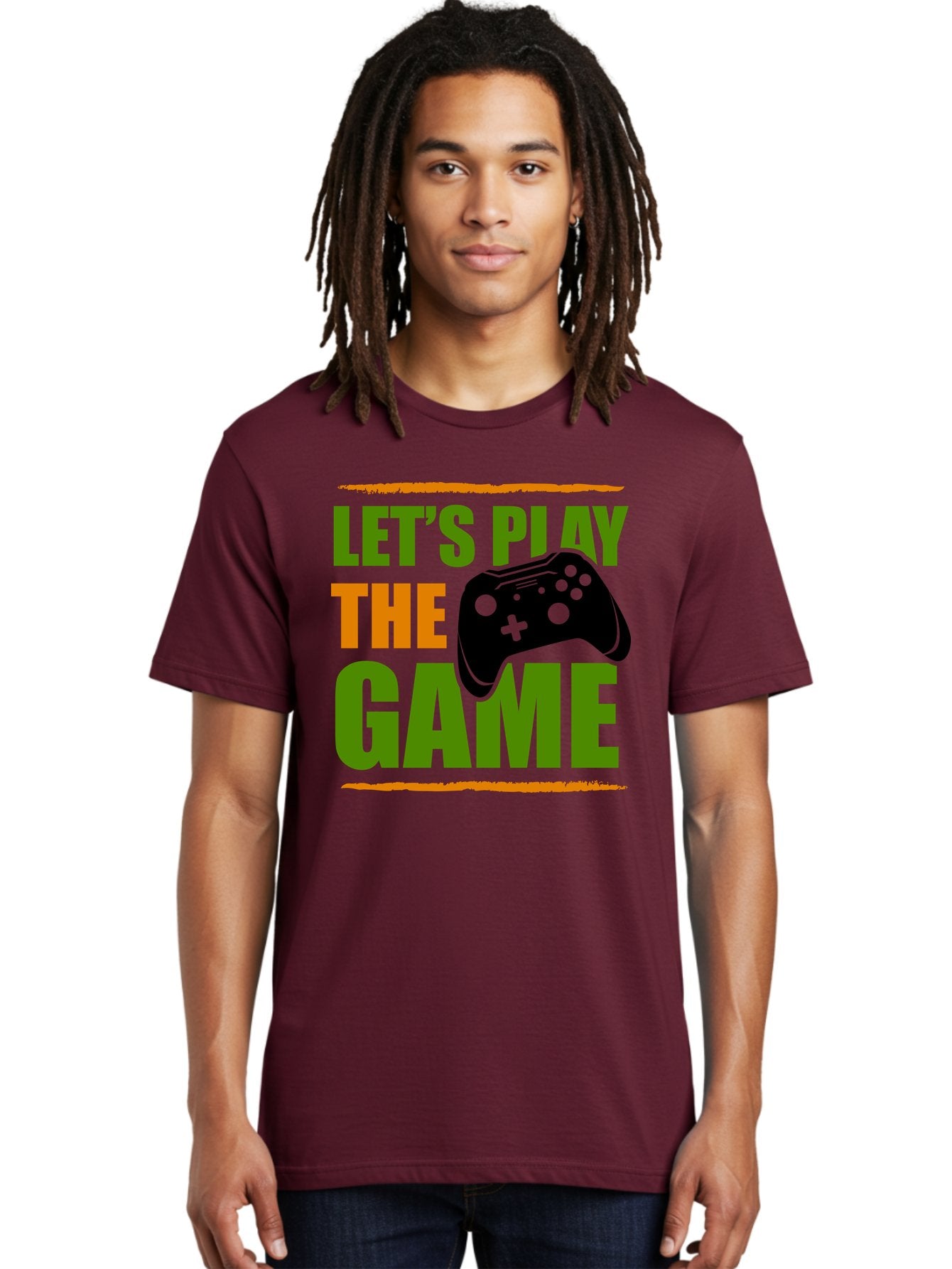 Let-S-Play-Game Men'S Graphic Tee, 100% Cotton, Comfortable Casual Summer Wear, Machine Washable, Game Controller, Playful Vibe, Gaming Inspiration, Let'S Play, Fun Gaming, Video Game, Gaming Culture, Gaming Community, Game On -  Aaa653 26