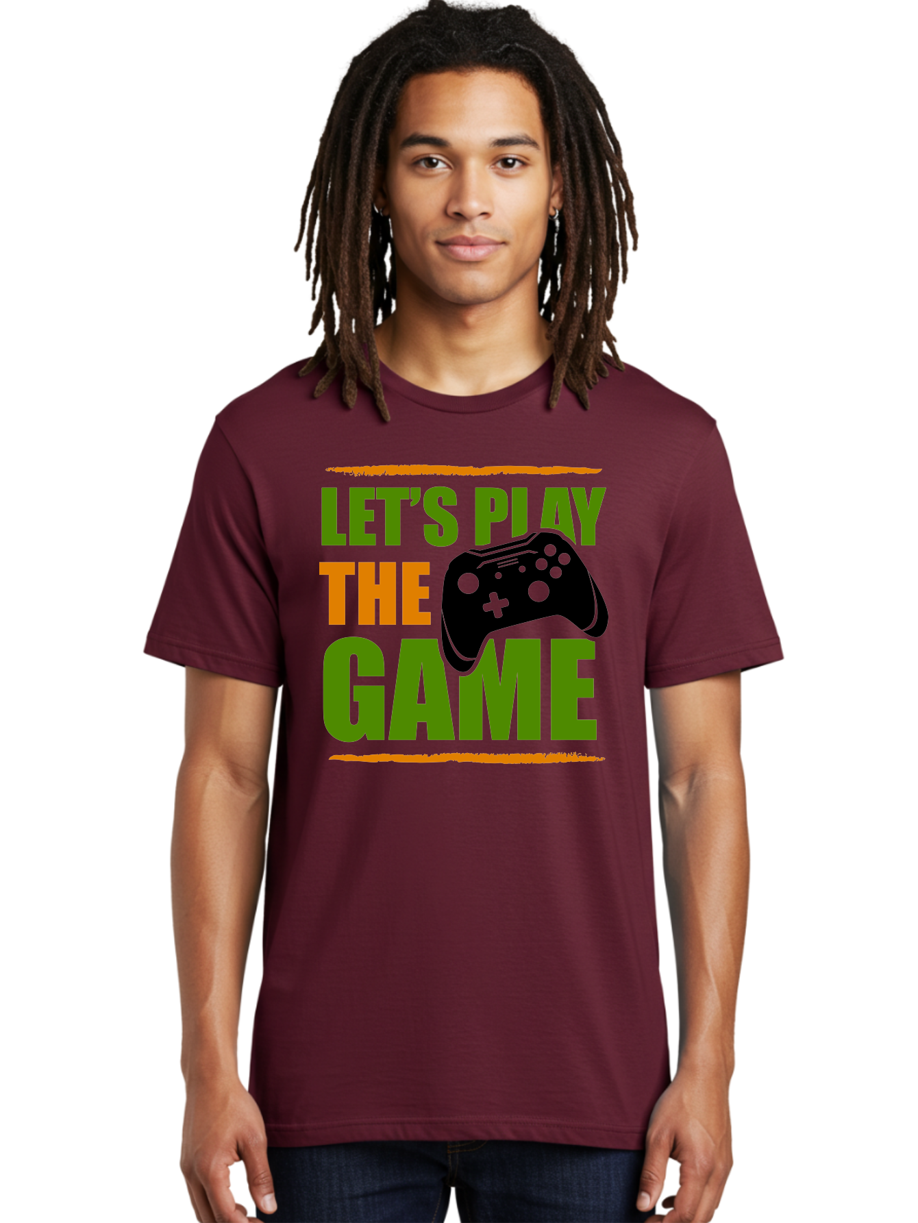 Let-S-Play-Game Men'S Graphic Tee, 100% Cotton, Comfortable Casual Summer Wear, Machine Washable, Game Controller, Playful Vibe, Gaming Inspiration, Let'S Play, Fun Gaming, Video Game, Gaming Culture, Gaming Community, Game On -  Aaa653 14