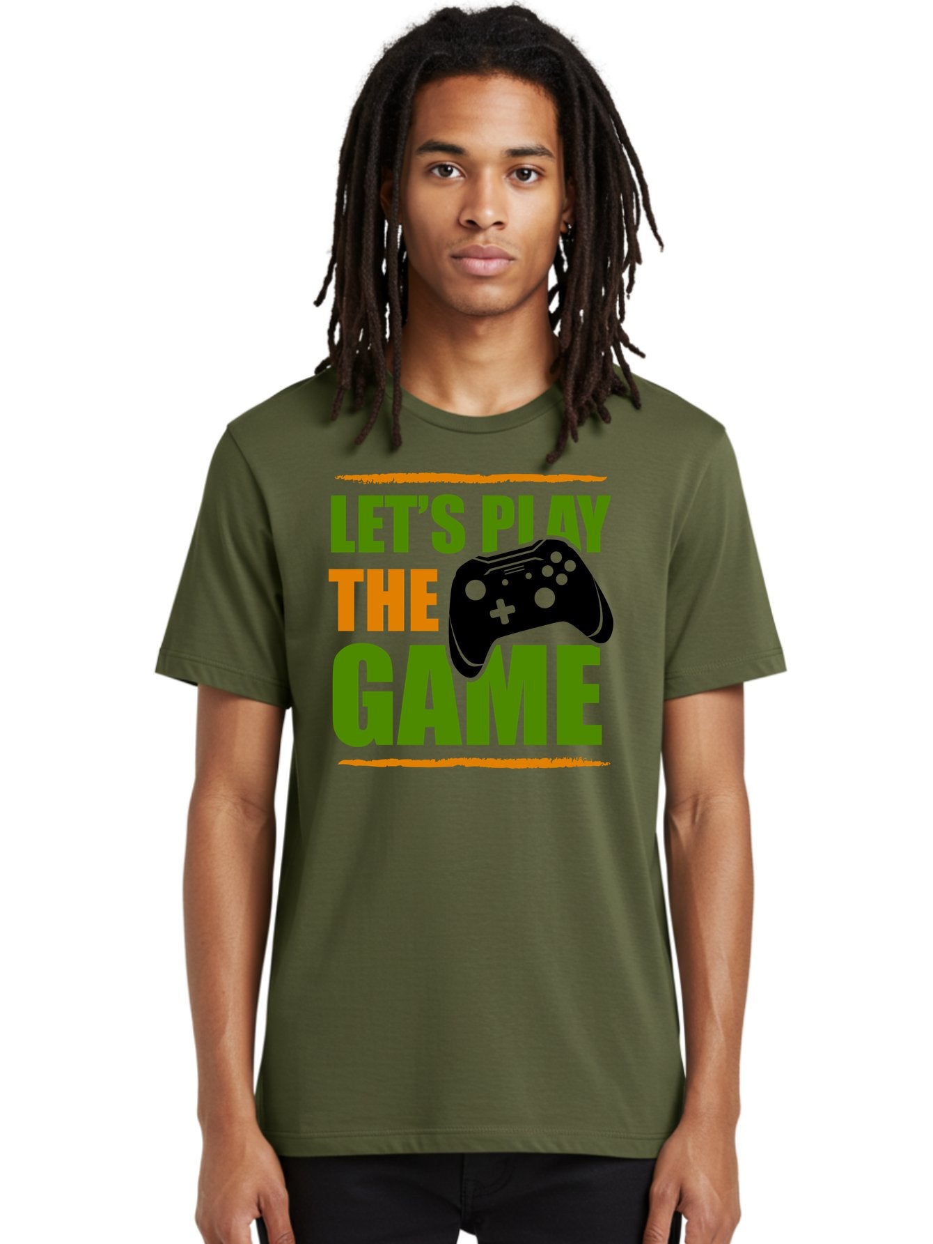 Let-S-Play-Game Men'S Graphic Tee, 100% Cotton, Comfortable Casual Summer Wear, Machine Washable, Game Controller, Playful Vibe, Gaming Inspiration, Let'S Play, Fun Gaming, Video Game, Gaming Culture, Gaming Community, Game On -  Aaa653 18