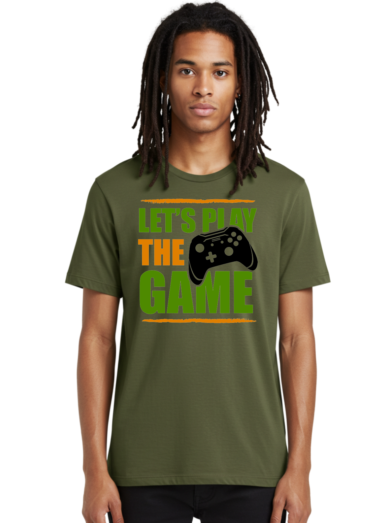 Let-S-Play-Game Men'S Graphic Tee, 100% Cotton, Comfortable Casual Summer Wear, Machine Washable, Game Controller, Playful Vibe, Gaming Inspiration, Let'S Play, Fun Gaming, Video Game, Gaming Culture, Gaming Community, Game On -  Aaa653 16