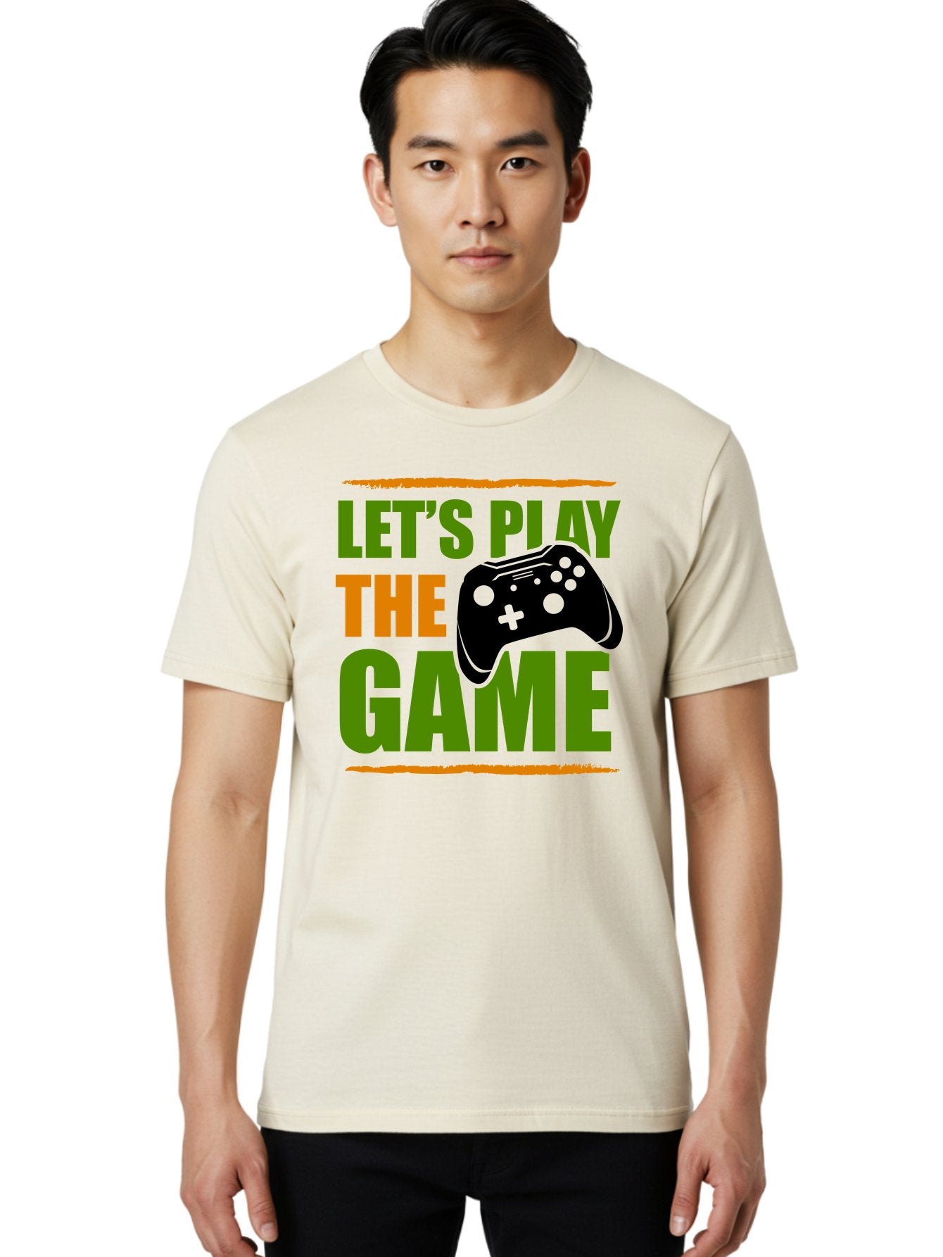 Let-S-Play-Game Men'S Graphic Tee, 100% Cotton, Comfortable Casual Summer Wear, Machine Washable, Game Controller, Playful Vibe, Gaming Inspiration, Let'S Play, Fun Gaming, Video Game, Gaming Culture, Gaming Community, Game On -  Aaa653 28