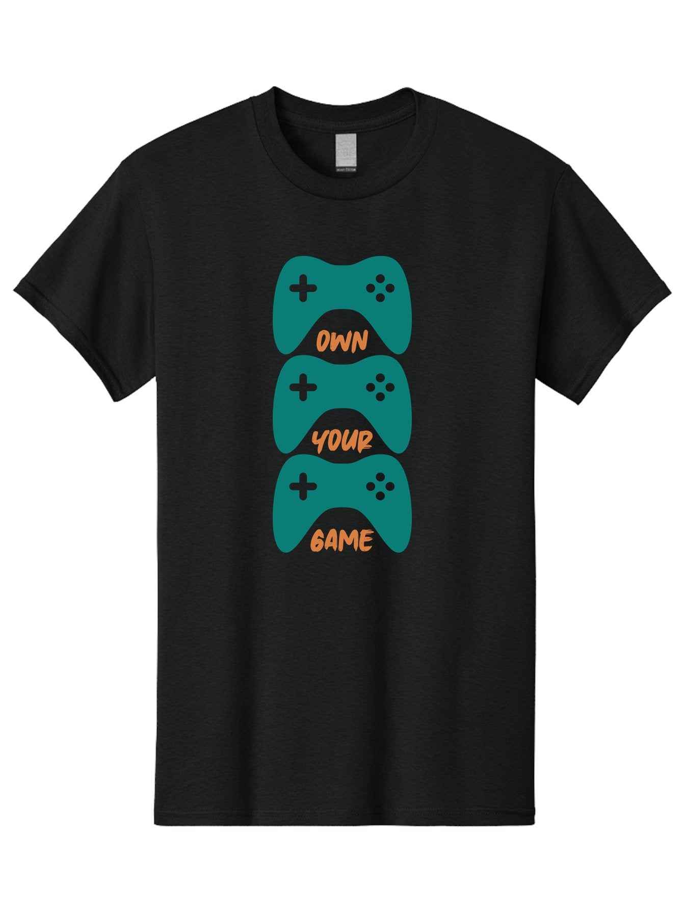 Own-Your-Game Men'S Graphic Tee, 100% Cotton, Comfortable Casual Summer Wear, Machine Washable, Video Game Controllers, Gaming, Gaming Culture, Own Your Game, Game Controllers, Playful Design, Console Gaming, Motivational Quote -  Aaa655 4