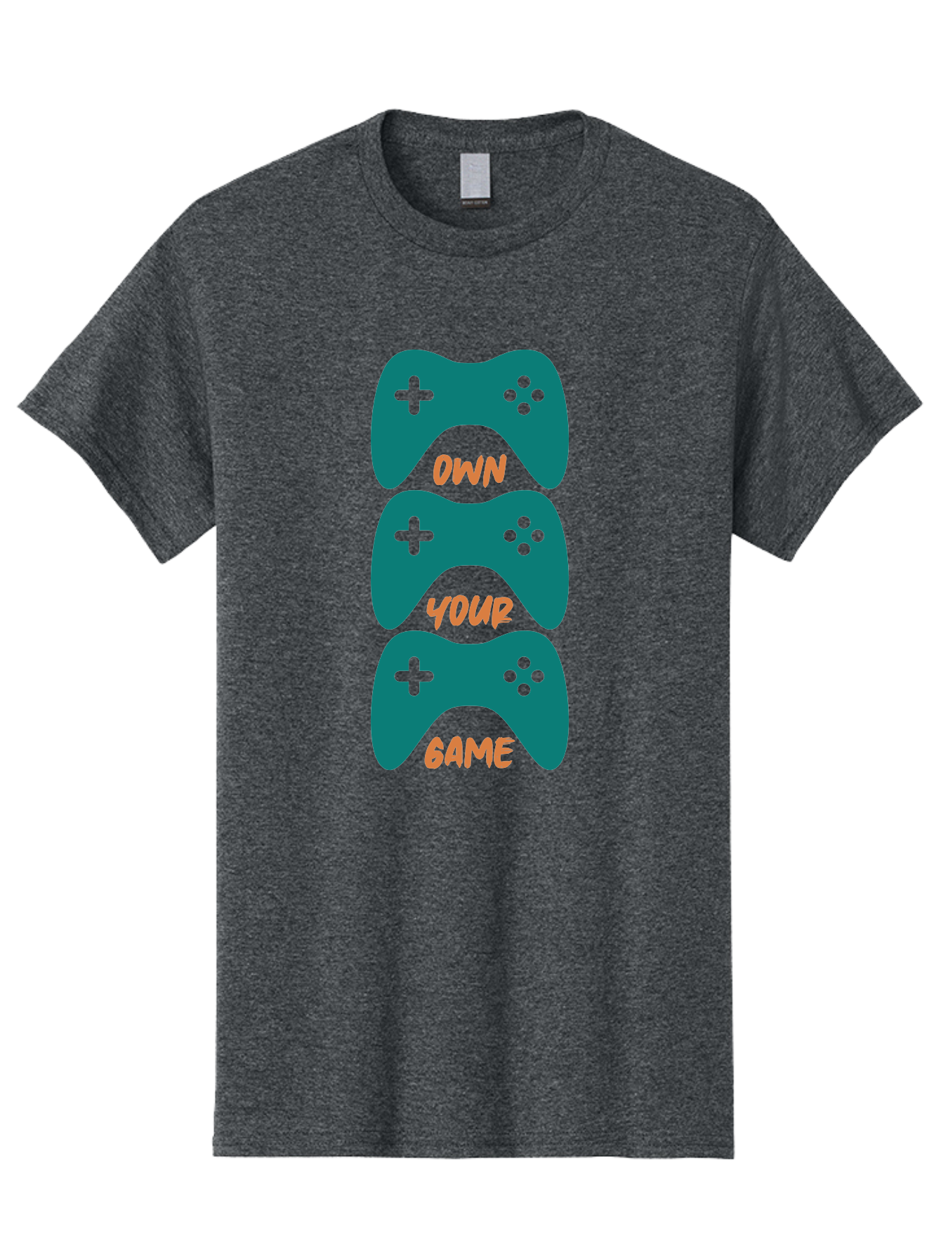 Own-Your-Game Men'S Graphic Tee, 100% Cotton, Comfortable Casual Summer Wear, Machine Washable, Video Game Controllers, Gaming, Gaming Culture, Own Your Game, Game Controllers, Playful Design, Console Gaming, Motivational Quote -  Aaa655 7