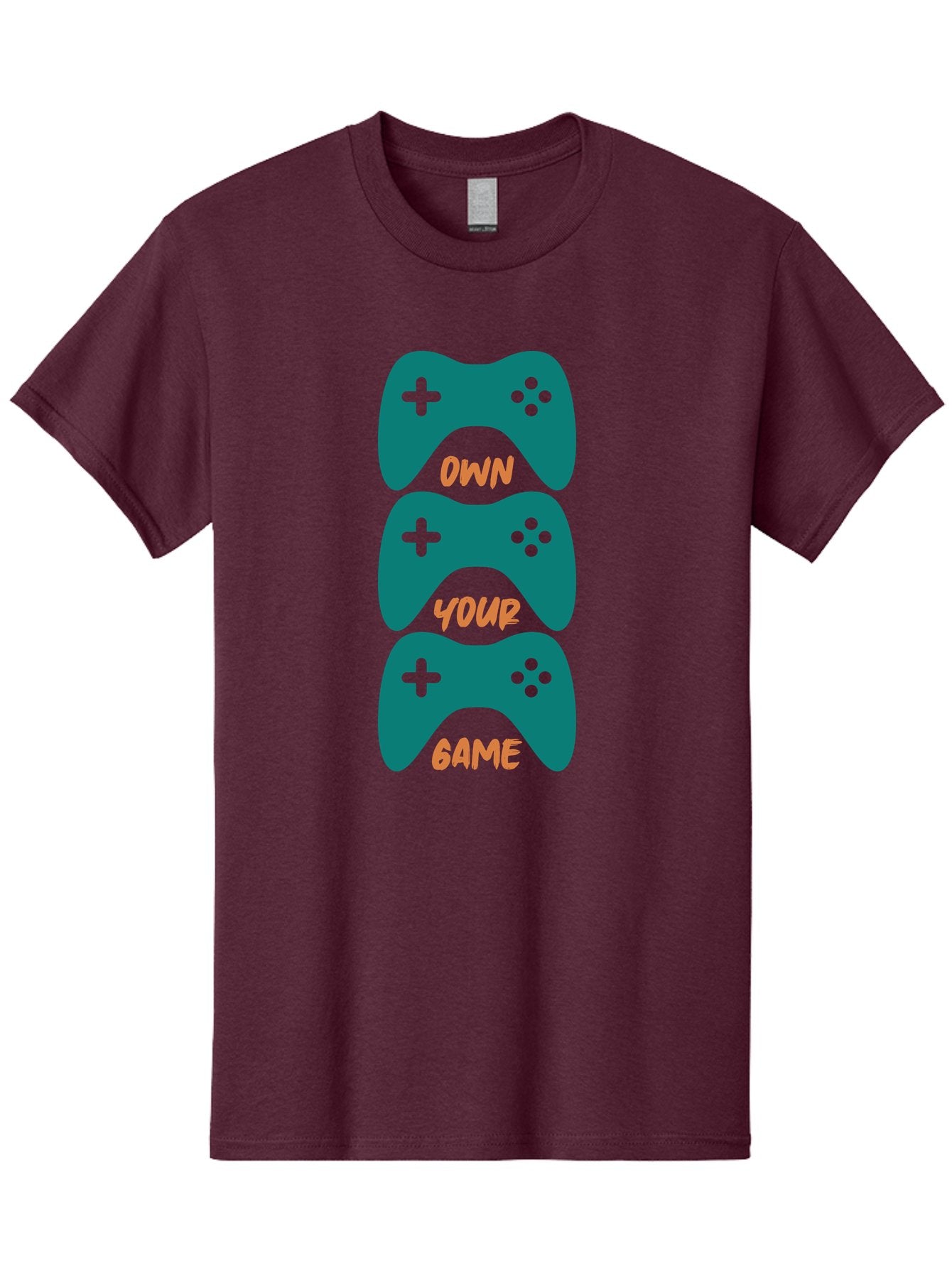 Own-Your-Game Men'S Graphic Tee, 100% Cotton, Comfortable Casual Summer Wear, Machine Washable, Video Game Controllers, Gaming, Gaming Culture, Own Your Game, Game Controllers, Playful Design, Console Gaming, Motivational Quote -  Aaa655 13