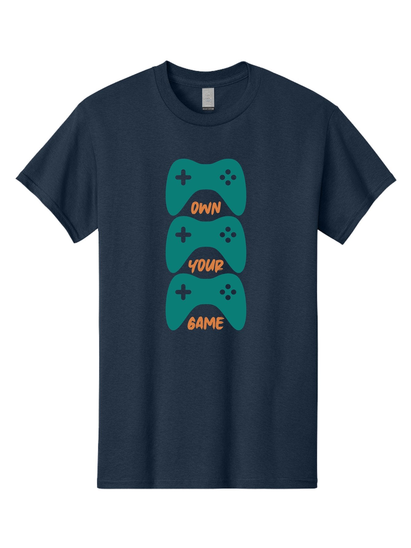 Own-Your-Game Men'S Graphic Tee, 100% Cotton, Comfortable Casual Summer Wear, Machine Washable, Video Game Controllers, Gaming, Gaming Culture, Own Your Game, Game Controllers, Playful Design, Console Gaming, Motivational Quote -  Aaa655 12