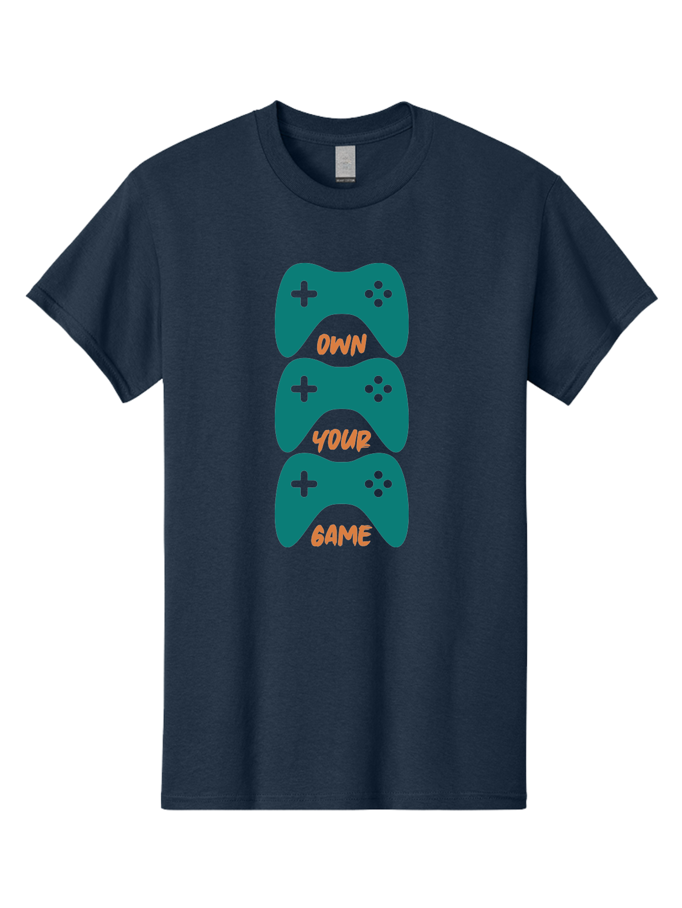 Own-Your-Game Men'S Graphic Tee, 100% Cotton, Comfortable Casual Summer Wear, Machine Washable, Video Game Controllers, Gaming, Gaming Culture, Own Your Game, Game Controllers, Playful Design, Console Gaming, Motivational Quote -  Aaa655 19