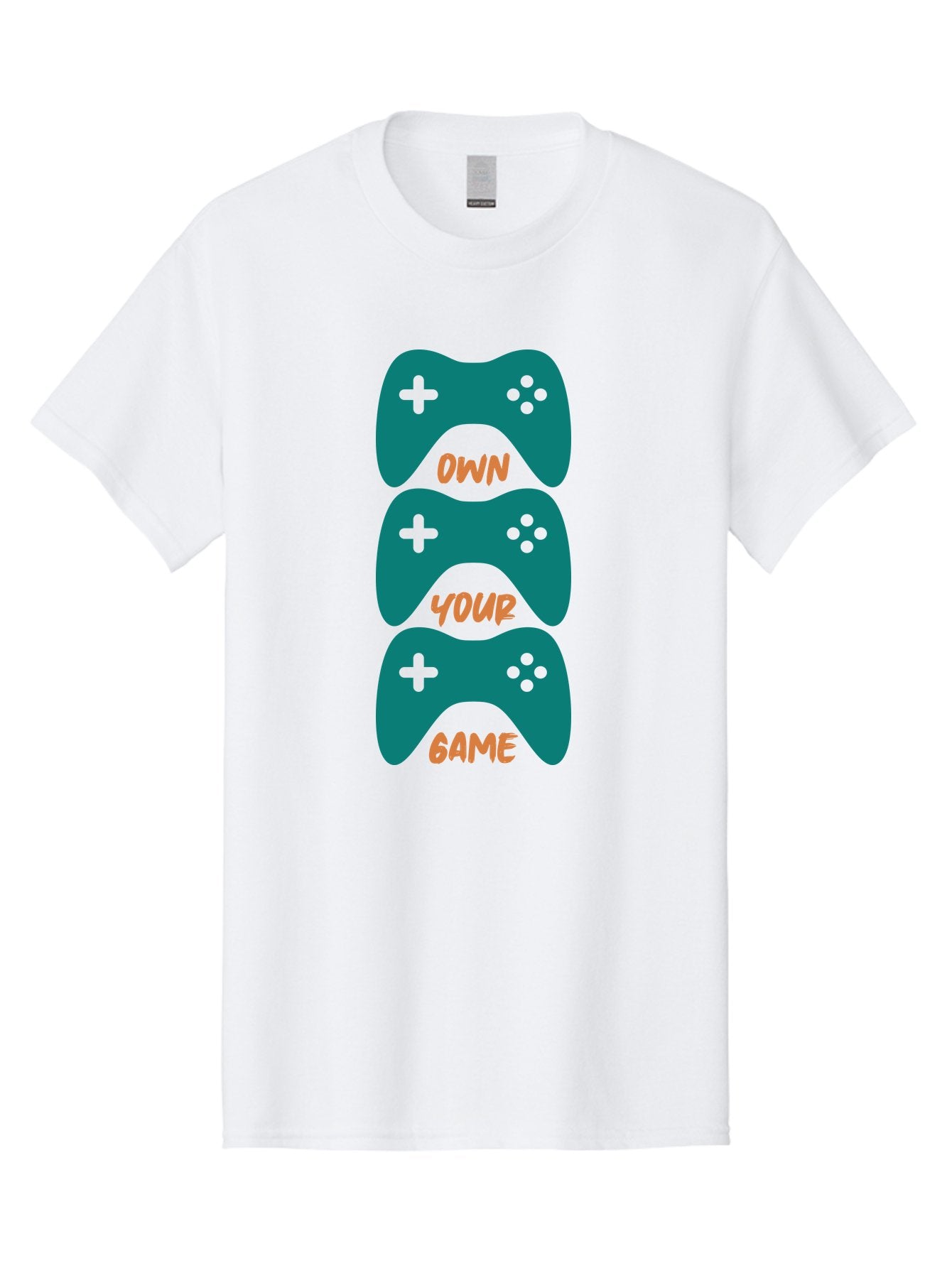 Own-Your-Game Men'S Graphic Tee, 100% Cotton, Comfortable Casual Summer Wear, Machine Washable, Video Game Controllers, Gaming, Gaming Culture, Own Your Game, Game Controllers, Playful Design, Console Gaming, Motivational Quote -  Aaa655 10