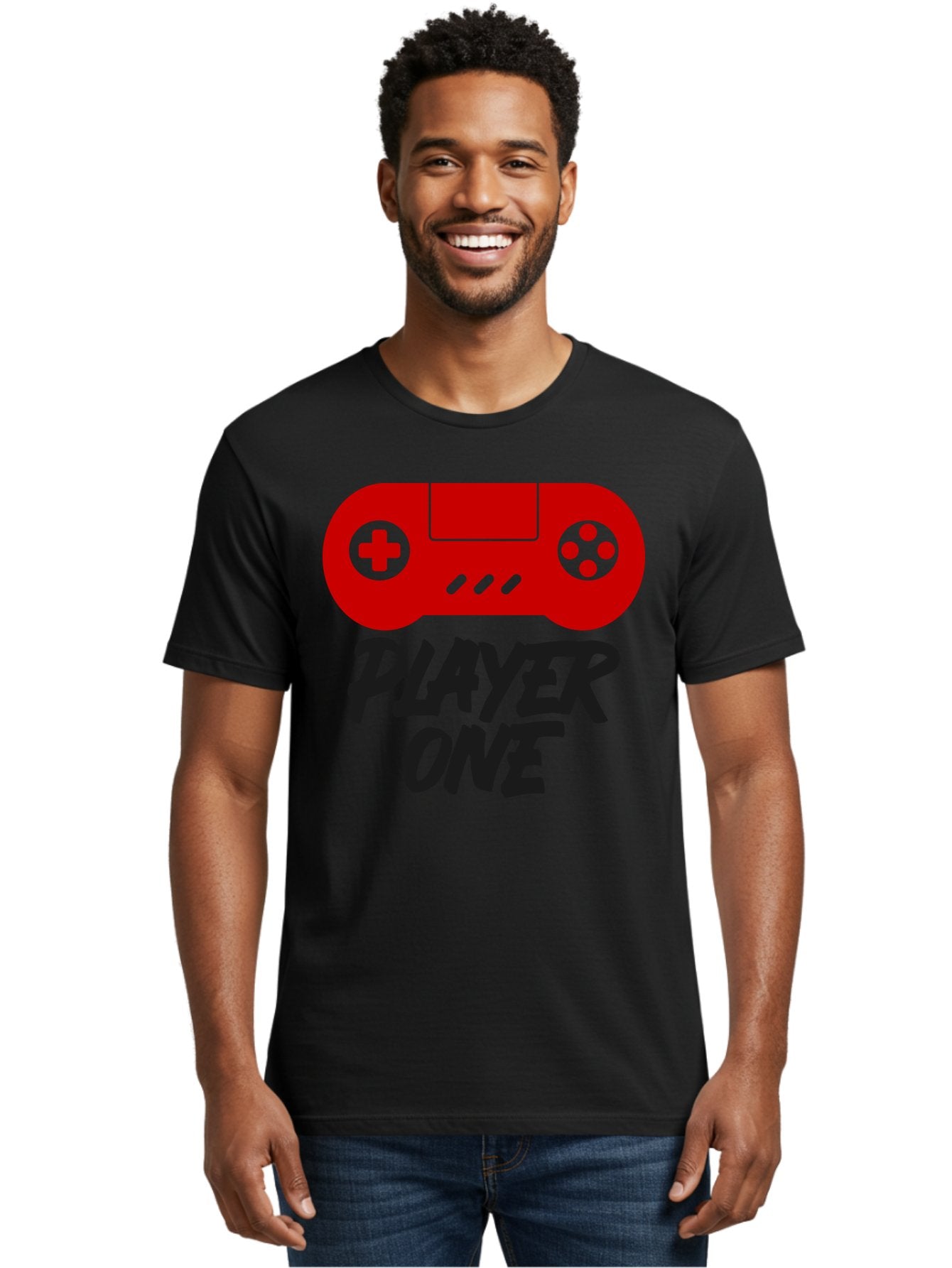 Player-One Men'S Graphic Tee, 100% Cotton, Comfortable Casual Summer Wear, Machine Washable, Retro Video Game, Vintage Gaming, Player One, Classic Console, Gaming Nostalgia, Pixel Art, Retro Aesthetic, Graphic Design -  Aaa657 30