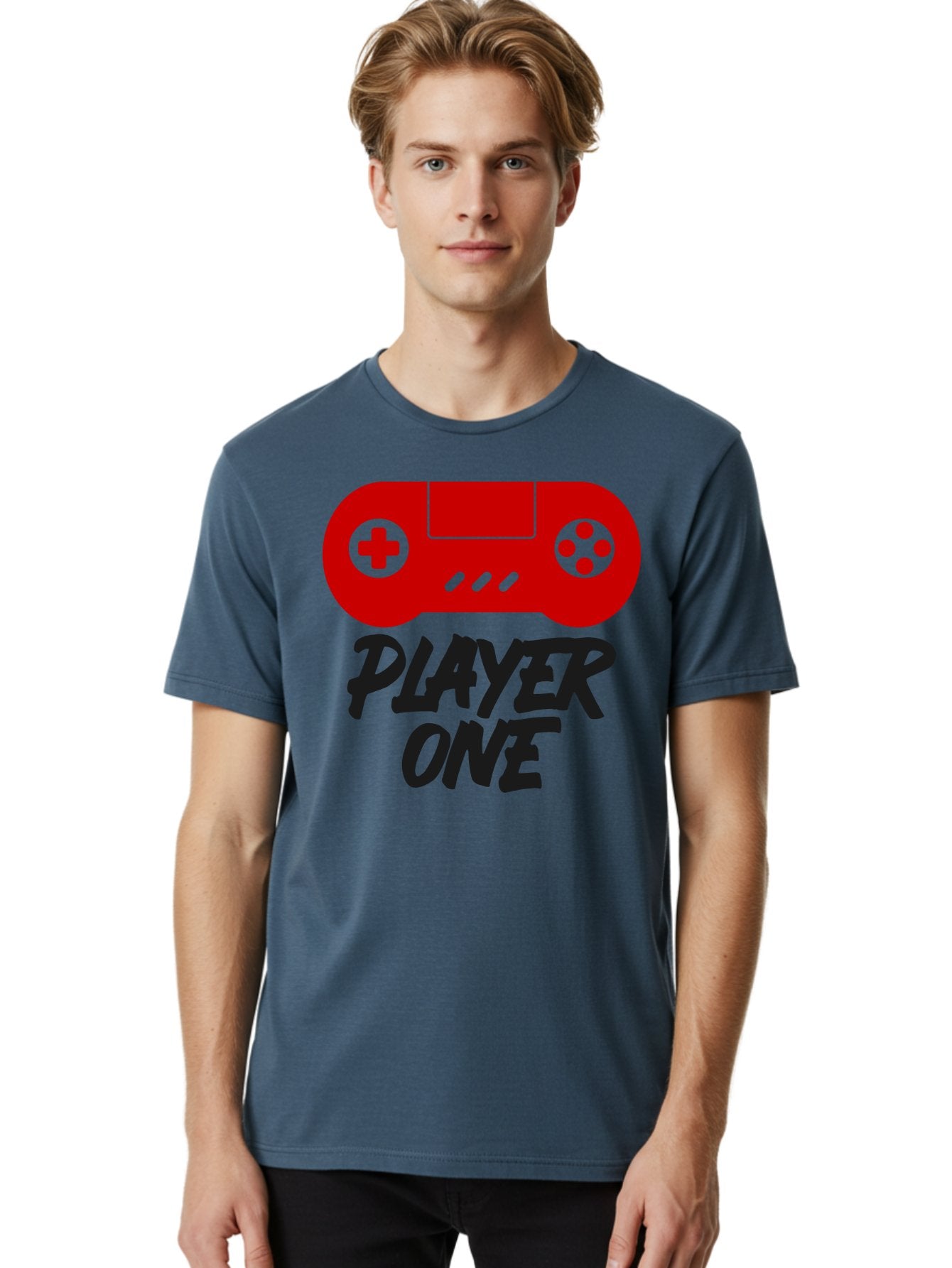 Player-One Men'S Graphic Tee, 100% Cotton, Comfortable Casual Summer Wear, Machine Washable, Retro Video Game, Vintage Gaming, Player One, Classic Console, Gaming Nostalgia, Pixel Art, Retro Aesthetic, Graphic Design -  Aaa657 22