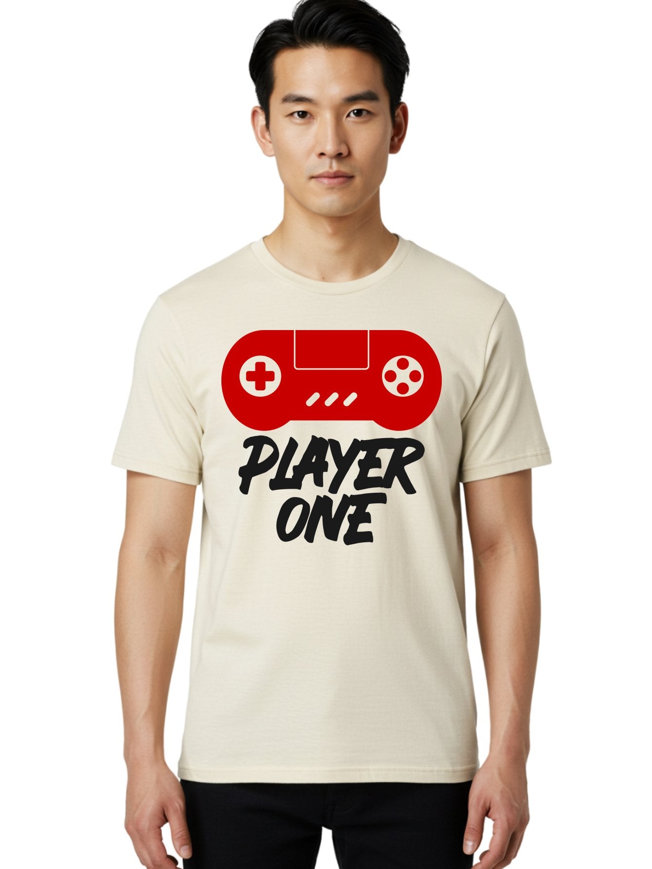 Player-One Men'S Graphic Tee, 100% Cotton, Comfortable Casual Summer Wear, Machine Washable, Retro Video Game, Vintage Gaming, Player One, Classic Console, Gaming Nostalgia, Pixel Art, Retro Aesthetic, Graphic Design -  Aaa657 18