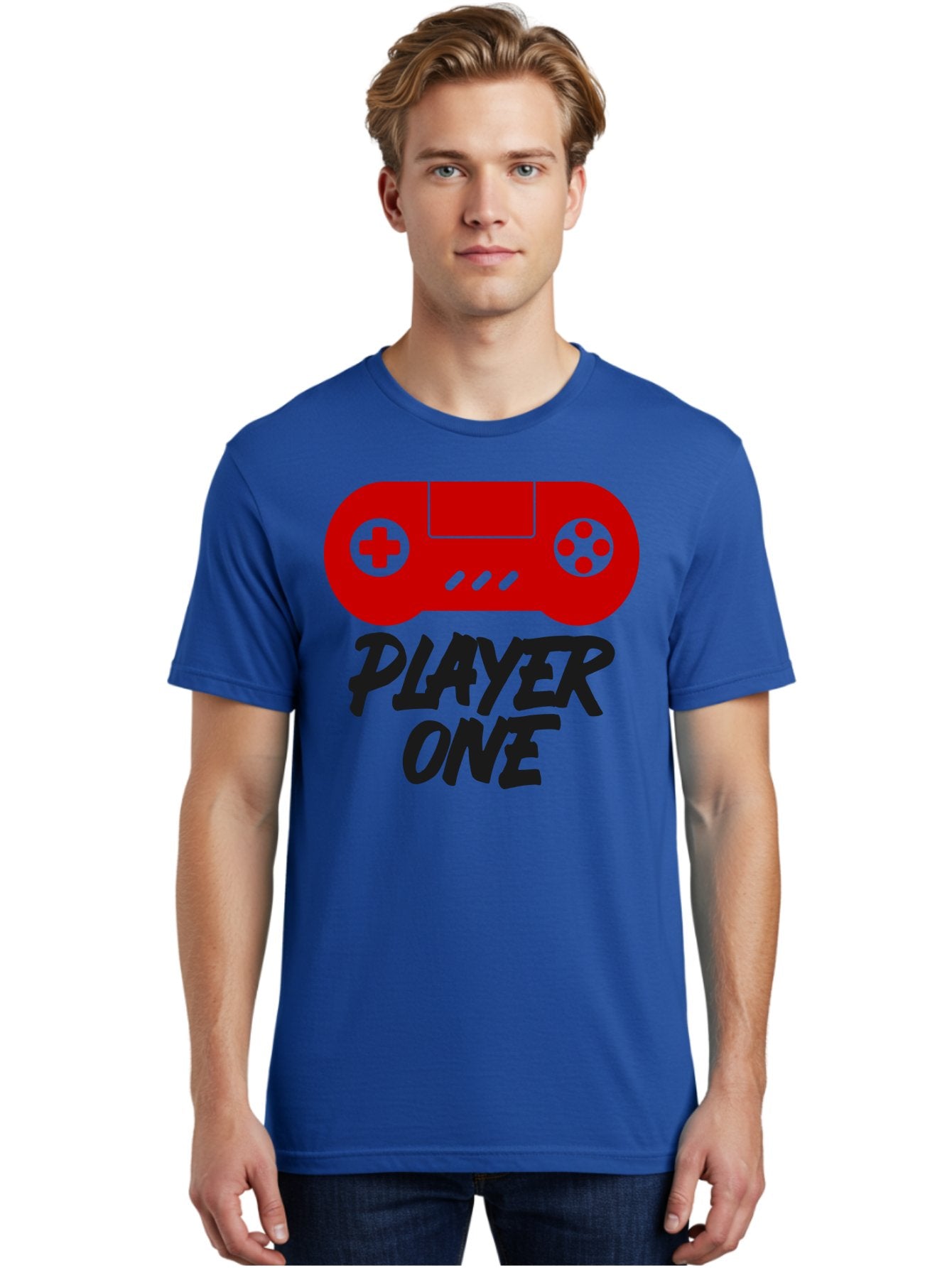 Player-One Men'S Graphic Tee, 100% Cotton, Comfortable Casual Summer Wear, Machine Washable, Retro Video Game, Vintage Gaming, Player One, Classic Console, Gaming Nostalgia, Pixel Art, Retro Aesthetic, Graphic Design -  Aaa657 20