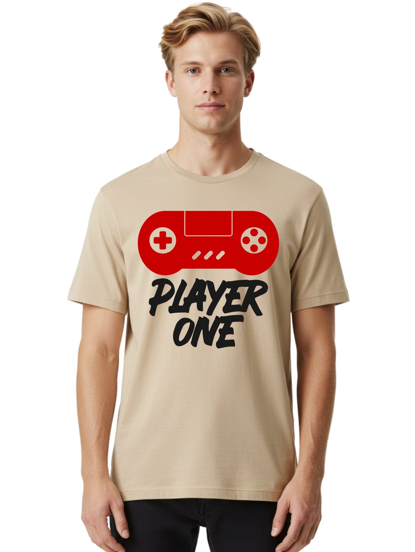 Player-One Men'S Graphic Tee, 100% Cotton, Comfortable Casual Summer Wear, Machine Washable, Retro Video Game, Vintage Gaming, Player One, Classic Console, Gaming Nostalgia, Pixel Art, Retro Aesthetic, Graphic Design -  Aaa657 27