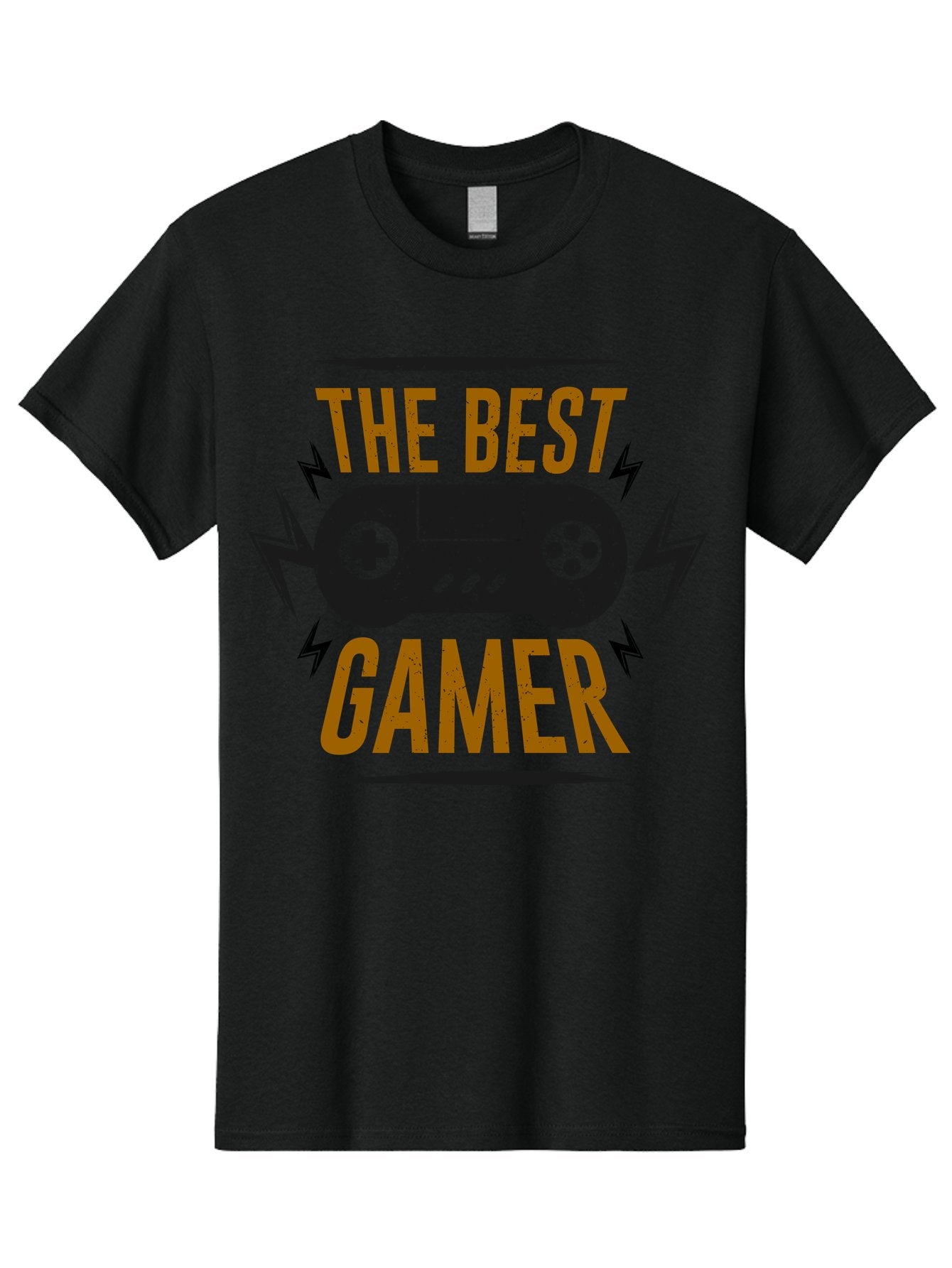 The-Best-Gamer Men'S Graphic Tee, 100% Cotton, Comfortable Casual Summer Wear, Machine Washable, Gaming Controller, Video Games, Gamer Culture, Retro Gaming, Gaming Graphics, Bold Typography, Lightning Bolts -  Aaa662 6