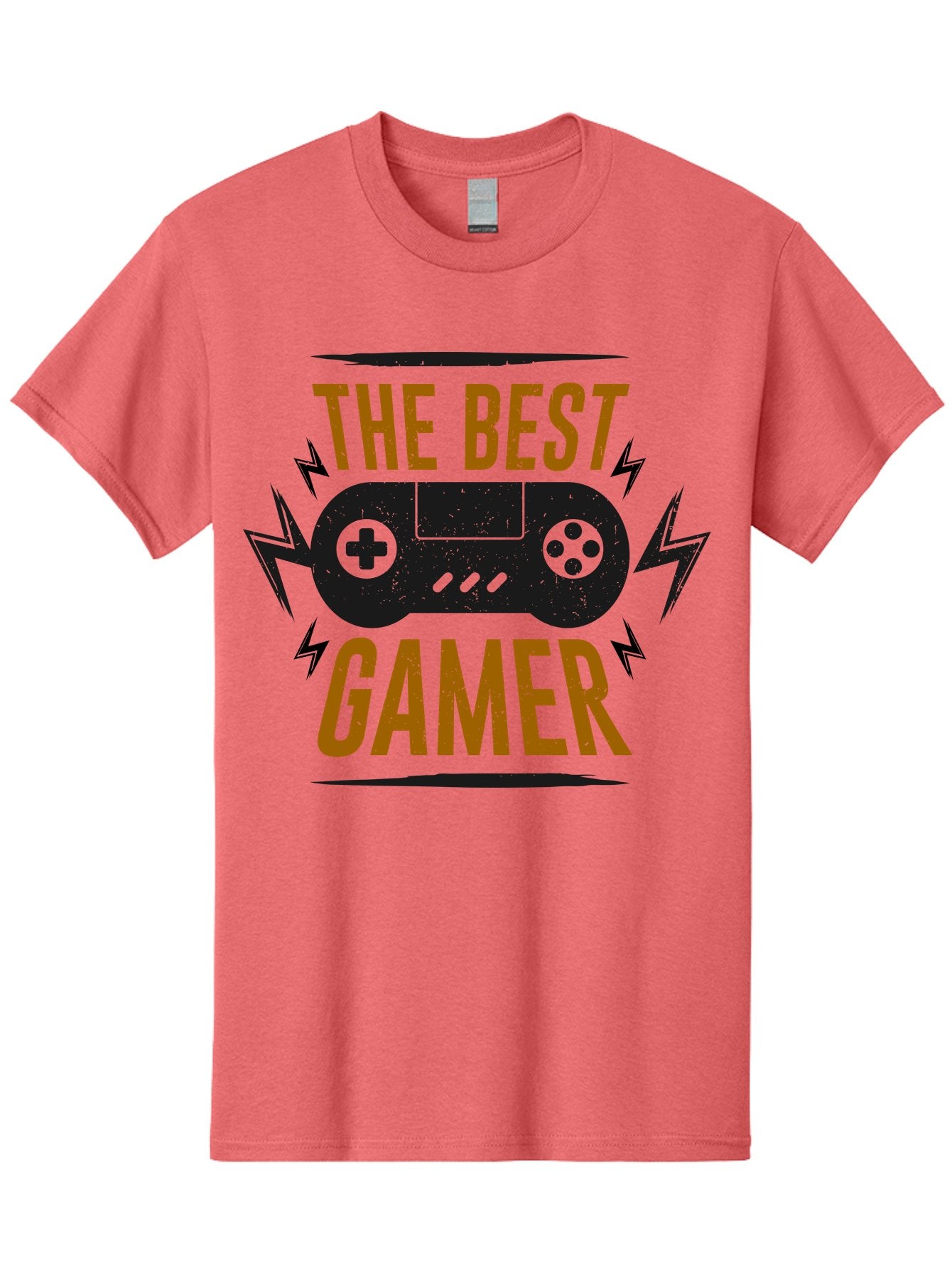 The-Best-Gamer Men'S Graphic Tee, 100% Cotton, Comfortable Casual Summer Wear, Machine Washable, Gaming Controller, Video Games, Gamer Culture, Retro Gaming, Gaming Graphics, Bold Typography, Lightning Bolts -  Aaa662 11
