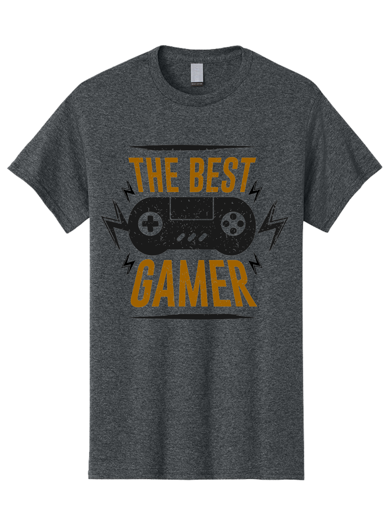 The-Best-Gamer Men'S Graphic Tee, 100% Cotton, Comfortable Casual Summer Wear, Machine Washable, Gaming Controller, Video Games, Gamer Culture, Retro Gaming, Gaming Graphics, Bold Typography, Lightning Bolts -  Aaa662 27