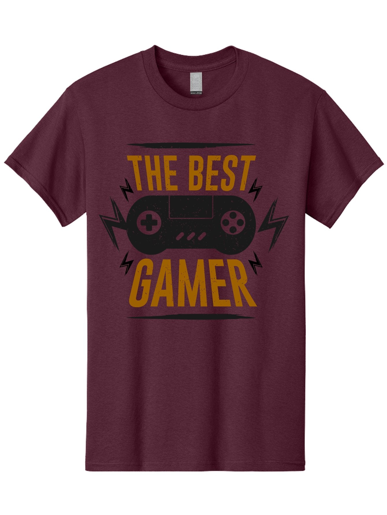 The-Best-Gamer Men'S Graphic Tee, 100% Cotton, Comfortable Casual Summer Wear, Machine Washable, Gaming Controller, Video Games, Gamer Culture, Retro Gaming, Gaming Graphics, Bold Typography, Lightning Bolts -  Aaa662 8