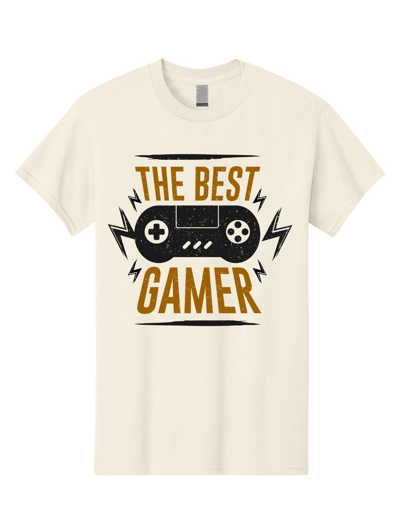 The-Best-Gamer Men'S Graphic Tee, 100% Cotton, Comfortable Casual Summer Wear, Machine Washable, Gaming Controller, Video Games, Gamer Culture, Retro Gaming, Gaming Graphics, Bold Typography, Lightning Bolts -  Aaa662 7