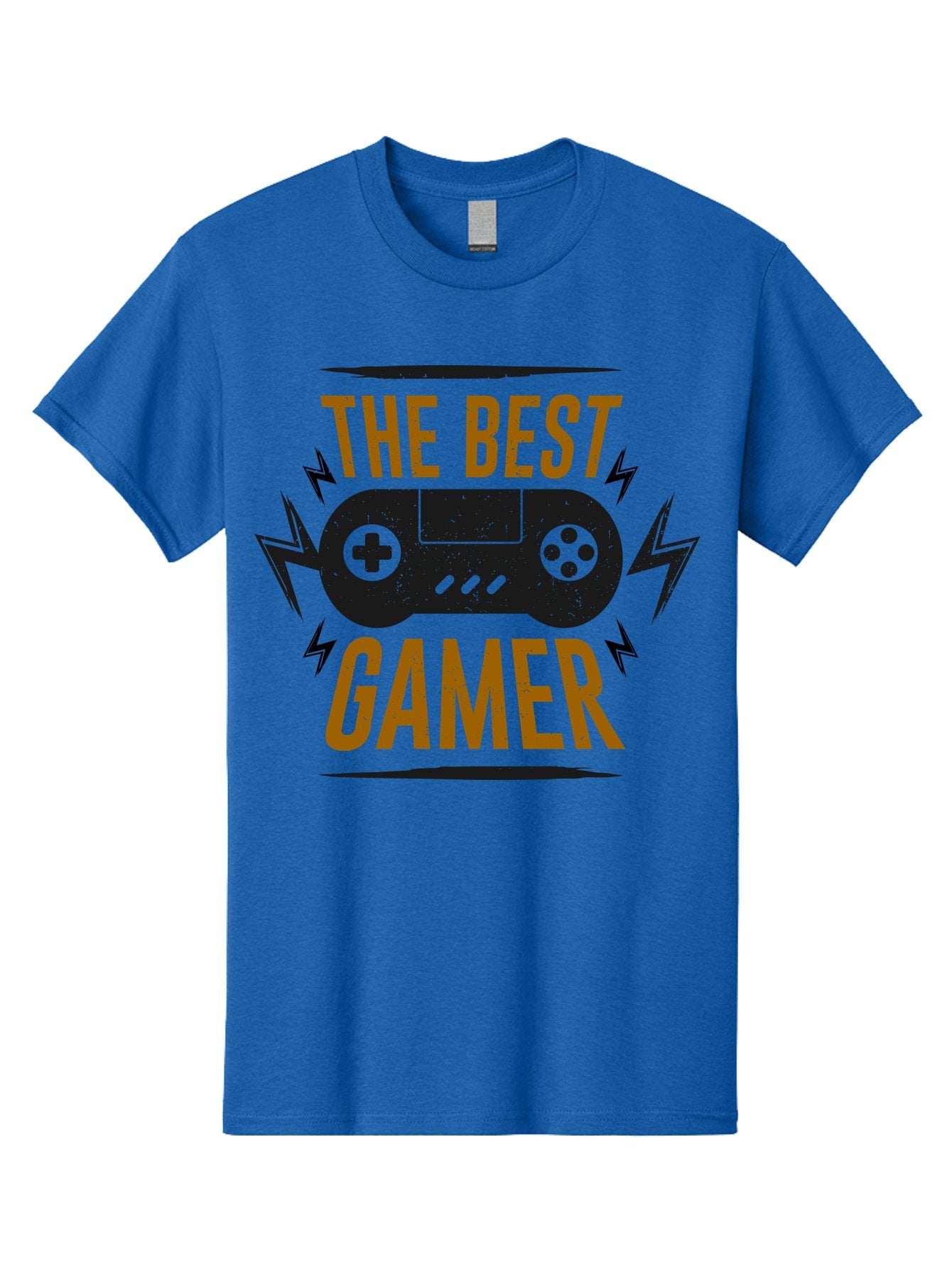 The-Best-Gamer Men'S Graphic Tee, 100% Cotton, Comfortable Casual Summer Wear, Machine Washable, Gaming Controller, Video Games, Gamer Culture, Retro Gaming, Gaming Graphics, Bold Typography, Lightning Bolts -  Aaa662 9
