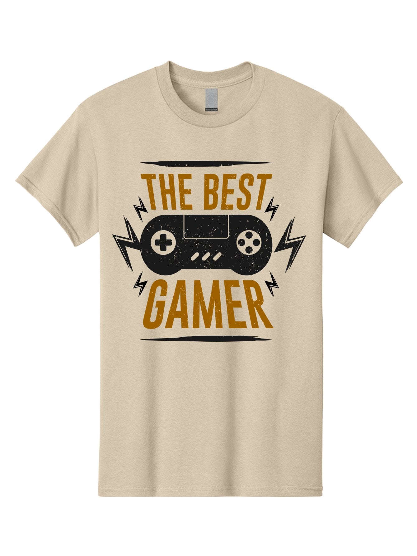 The-Best-Gamer Men'S Graphic Tee, 100% Cotton, Comfortable Casual Summer Wear, Machine Washable, Gaming Controller, Video Games, Gamer Culture, Retro Gaming, Gaming Graphics, Bold Typography, Lightning Bolts -  Aaa662 14