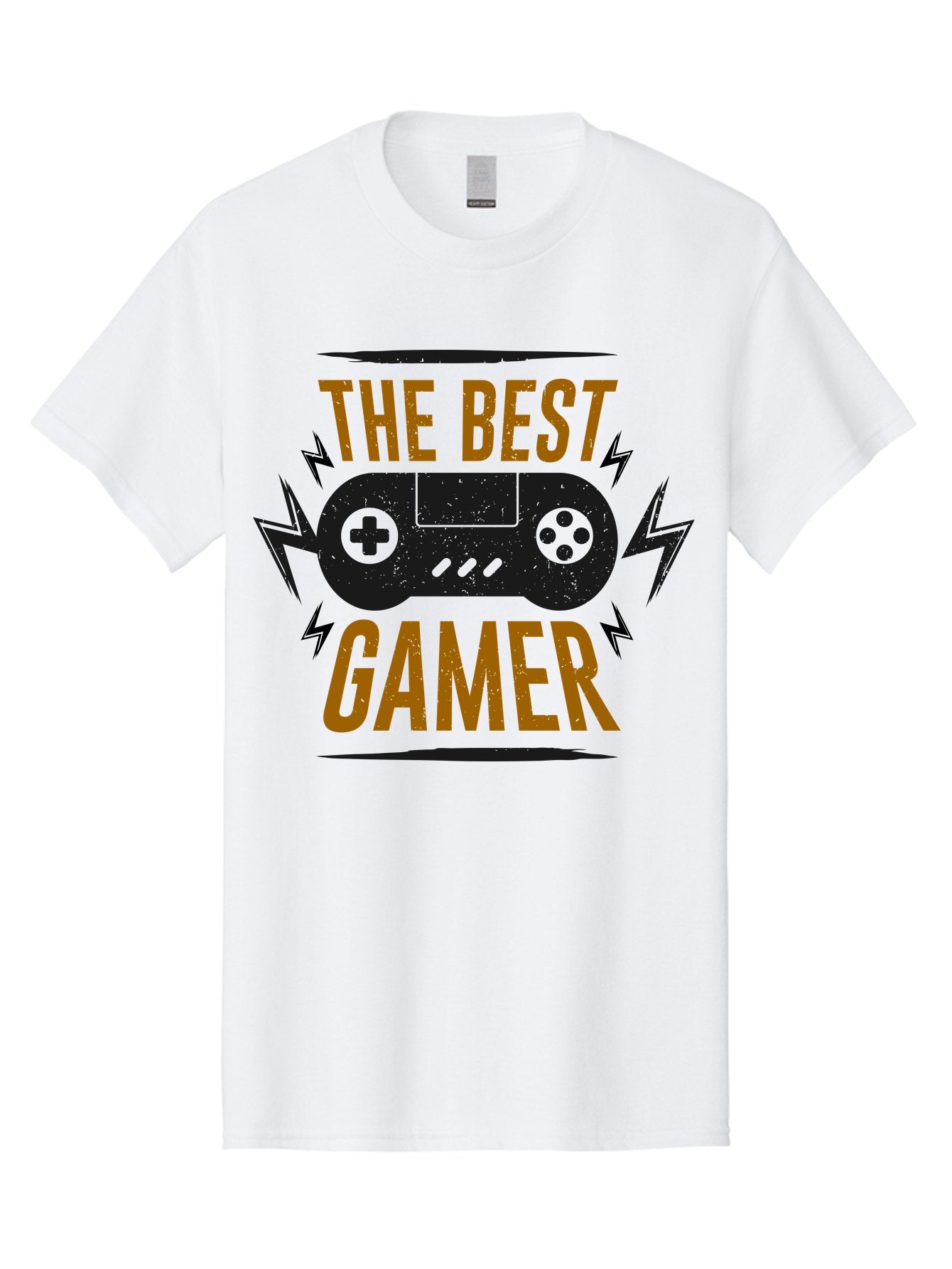The-Best-Gamer Men'S Graphic Tee, 100% Cotton, Comfortable Casual Summer Wear, Machine Washable, Gaming Controller, Video Games, Gamer Culture, Retro Gaming, Gaming Graphics, Bold Typography, Lightning Bolts -  Aaa662 5