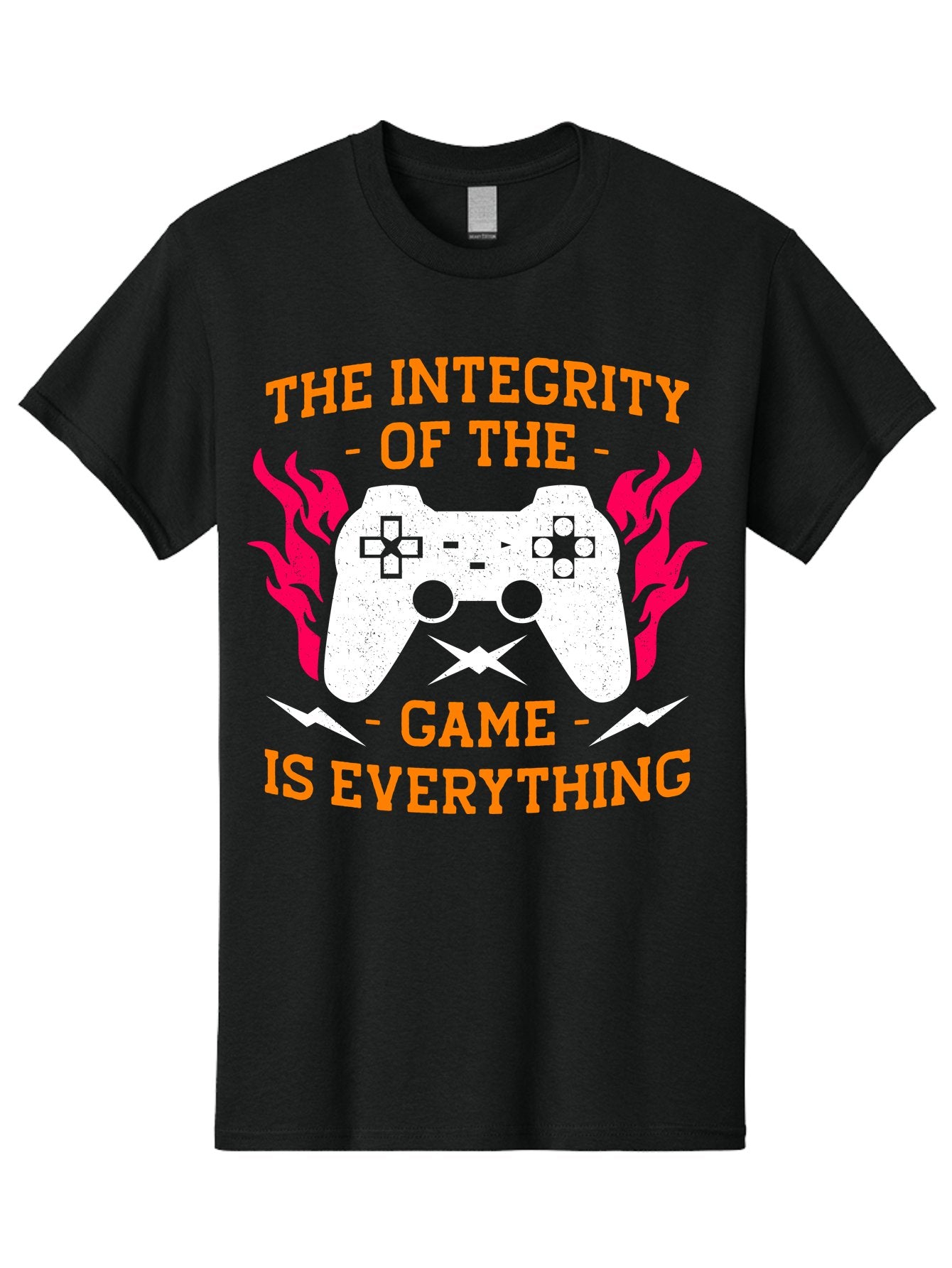 The-Integrity-Of-The-Game-Is-Everything Men'S Graphic Tee, 100% Cotton, Comfortable Casual Summer Wear, Machine Washable, Gaming Quote, Video Game Controller, Gaming Culture, Esports, Fair Play, Gaming Community, Competitive Gaming, -  Aaa663 3