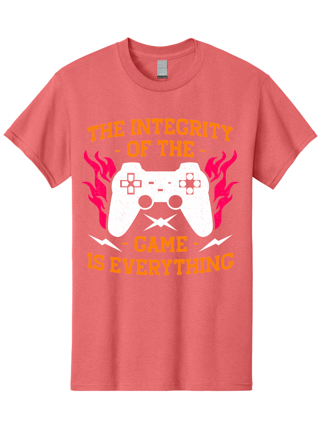 The-Integrity-Of-The-Game-Is-Everything Men'S Graphic Tee, 100% Cotton, Comfortable Casual Summer Wear, Machine Washable, Gaming Quote, Video Game Controller, Gaming Culture, Esports, Fair Play, Gaming Community, Competitive Gaming, -  Aaa663 23