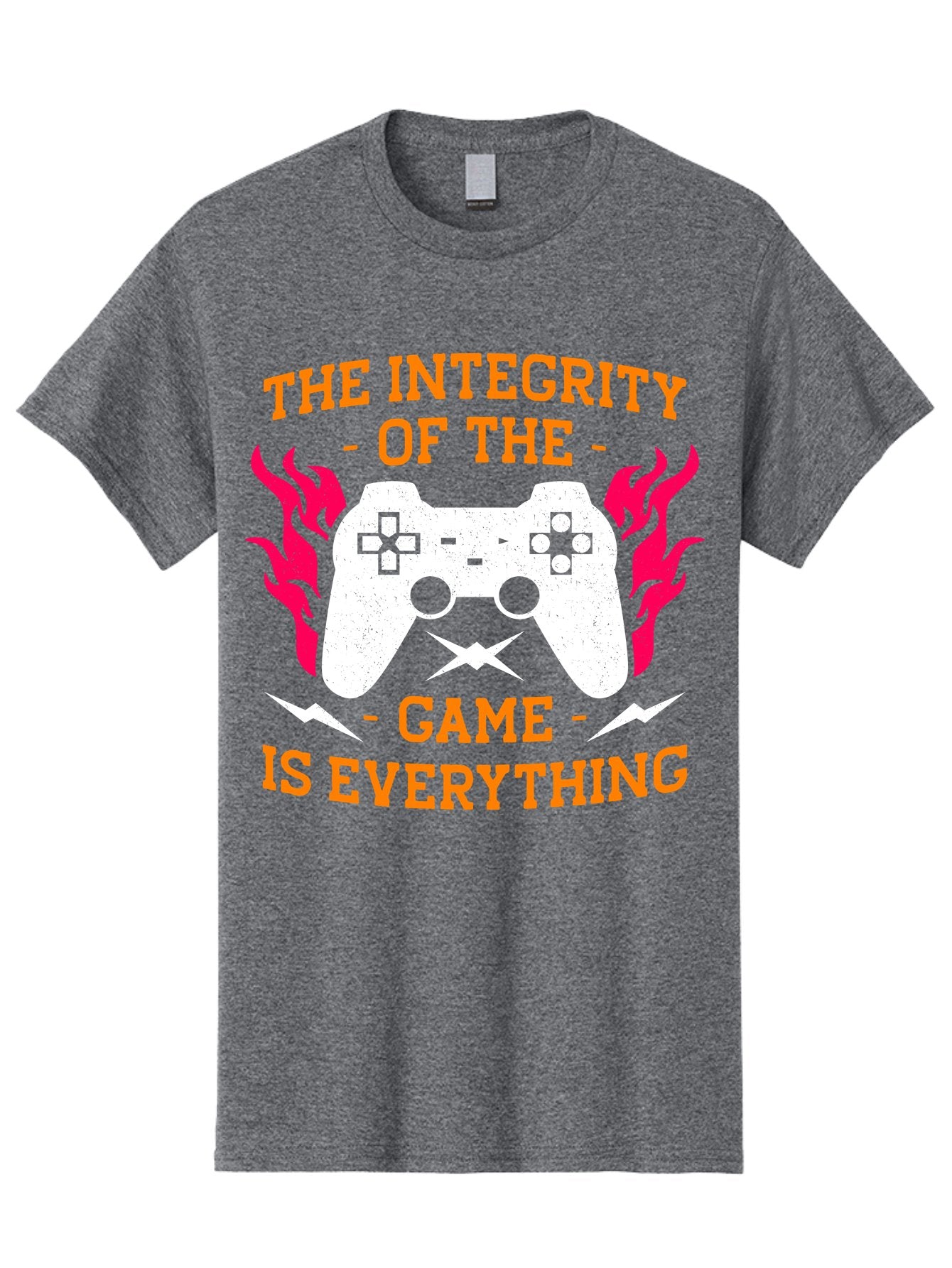 The-Integrity-Of-The-Game-Is-Everything Men'S Graphic Tee, 100% Cotton, Comfortable Casual Summer Wear, Machine Washable, Gaming Quote, Video Game Controller, Gaming Culture, Esports, Fair Play, Gaming Community, Competitive Gaming, -  Aaa663 10