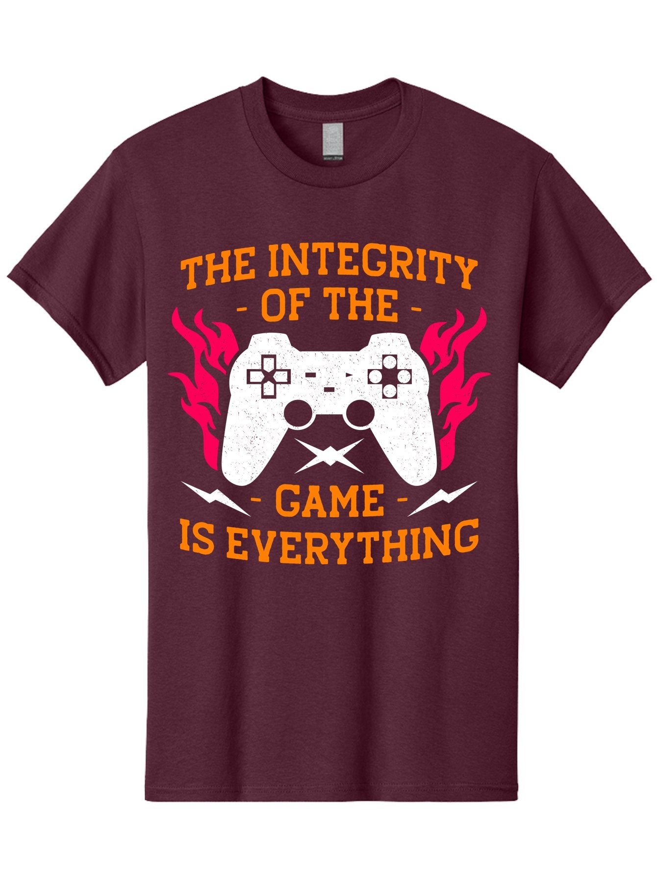 The-Integrity-Of-The-Game-Is-Everything Men'S Graphic Tee, 100% Cotton, Comfortable Casual Summer Wear, Machine Washable, Gaming Quote, Video Game Controller, Gaming Culture, Esports, Fair Play, Gaming Community, Competitive Gaming, -  Aaa663 9