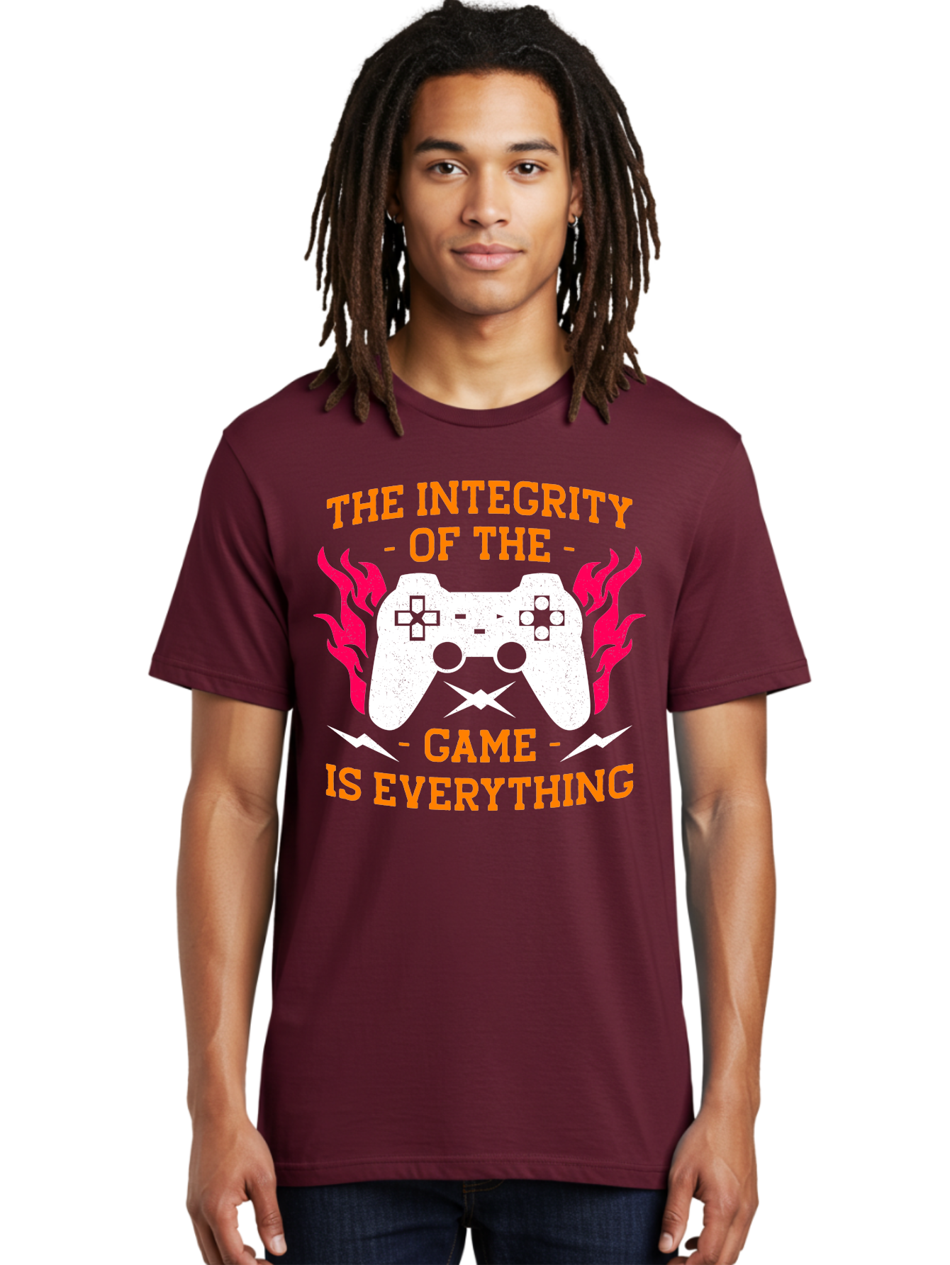 The-Integrity-Of-The-Game-Is-Everything Men'S Graphic Tee, 100% Cotton, Comfortable Casual Summer Wear, Machine Washable, Gaming Quote, Video Game Controller, Gaming Culture, Esports, Fair Play, Gaming Community, Competitive Gaming, -  Aaa663 14