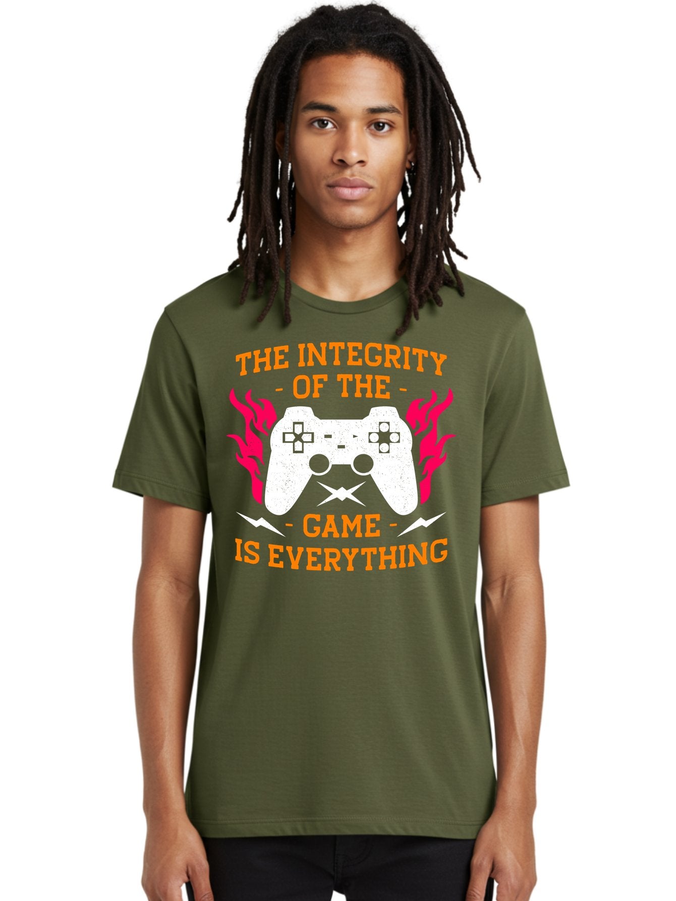 The-Integrity-Of-The-Game-Is-Everything Men'S Graphic Tee, 100% Cotton, Comfortable Casual Summer Wear, Machine Washable, Gaming Quote, Video Game Controller, Gaming Culture, Esports, Fair Play, Gaming Community, Competitive Gaming, -  Aaa663 19