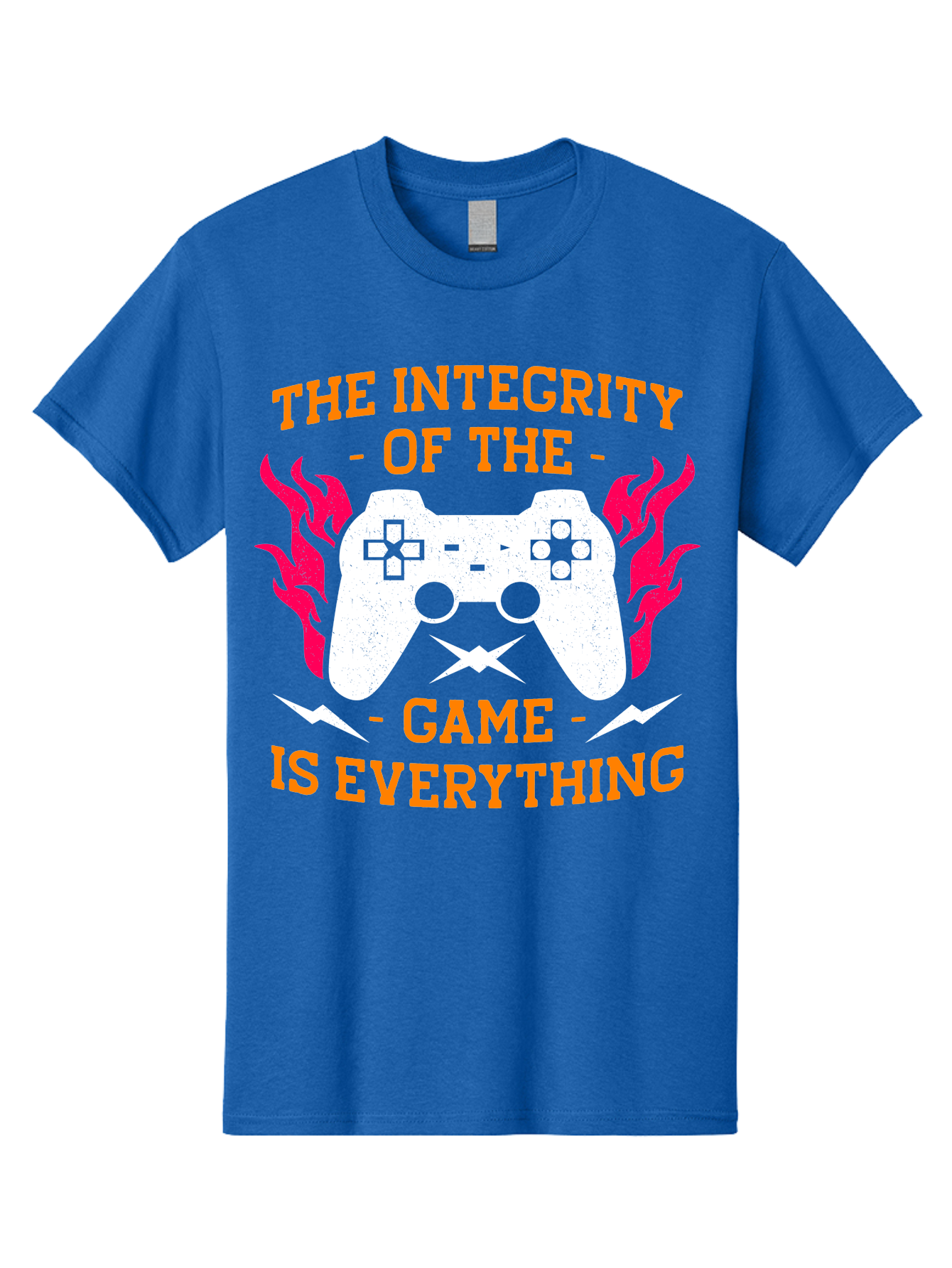 The-Integrity-Of-The-Game-Is-Everything Men'S Graphic Tee, 100% Cotton, Comfortable Casual Summer Wear, Machine Washable, Gaming Quote, Video Game Controller, Gaming Culture, Esports, Fair Play, Gaming Community, Competitive Gaming, -  Aaa663 25
