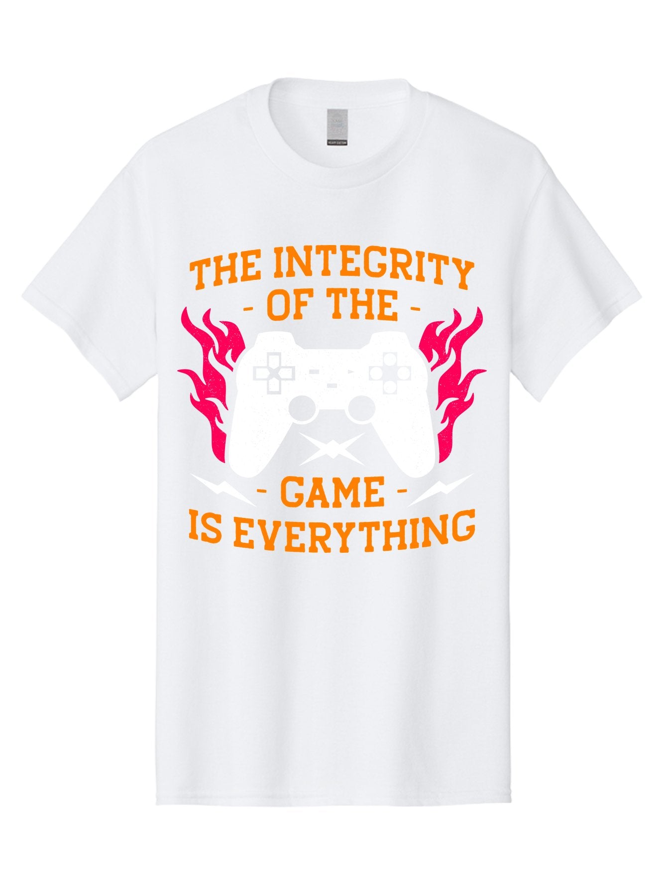 The-Integrity-Of-The-Game-Is-Everything Men'S Graphic Tee, 100% Cotton, Comfortable Casual Summer Wear, Machine Washable, Gaming Quote, Video Game Controller, Gaming Culture, Esports, Fair Play, Gaming Community, Competitive Gaming, -  Aaa663 12