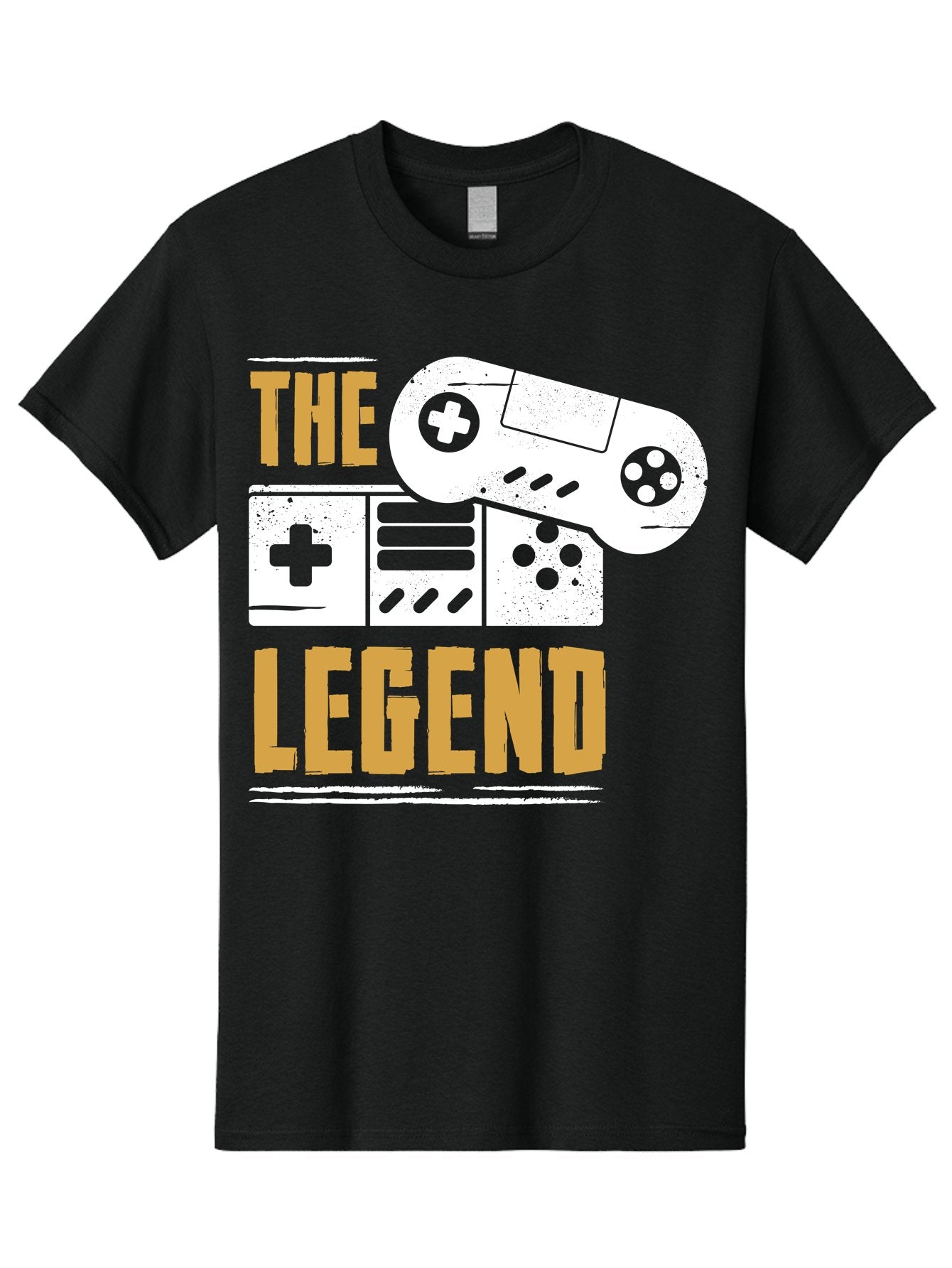The-Legend Men'S Graphic Tee, 100% Cotton, Comfortable Casual Summer Wear, Machine Washable, Vintage Game Controller, Retro Gaming, Nostalgic Feel, Classic Video Games, Gaming Culture, Retro Tech, Pixel Art, Gaming Nostalgia -  Aaa664 10