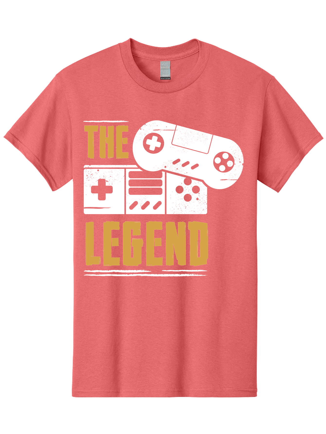 The-Legend Men'S Graphic Tee, 100% Cotton, Comfortable Casual Summer Wear, Machine Washable, Vintage Game Controller, Retro Gaming, Nostalgic Feel, Classic Video Games, Gaming Culture, Retro Tech, Pixel Art, Gaming Nostalgia -  Aaa664 5