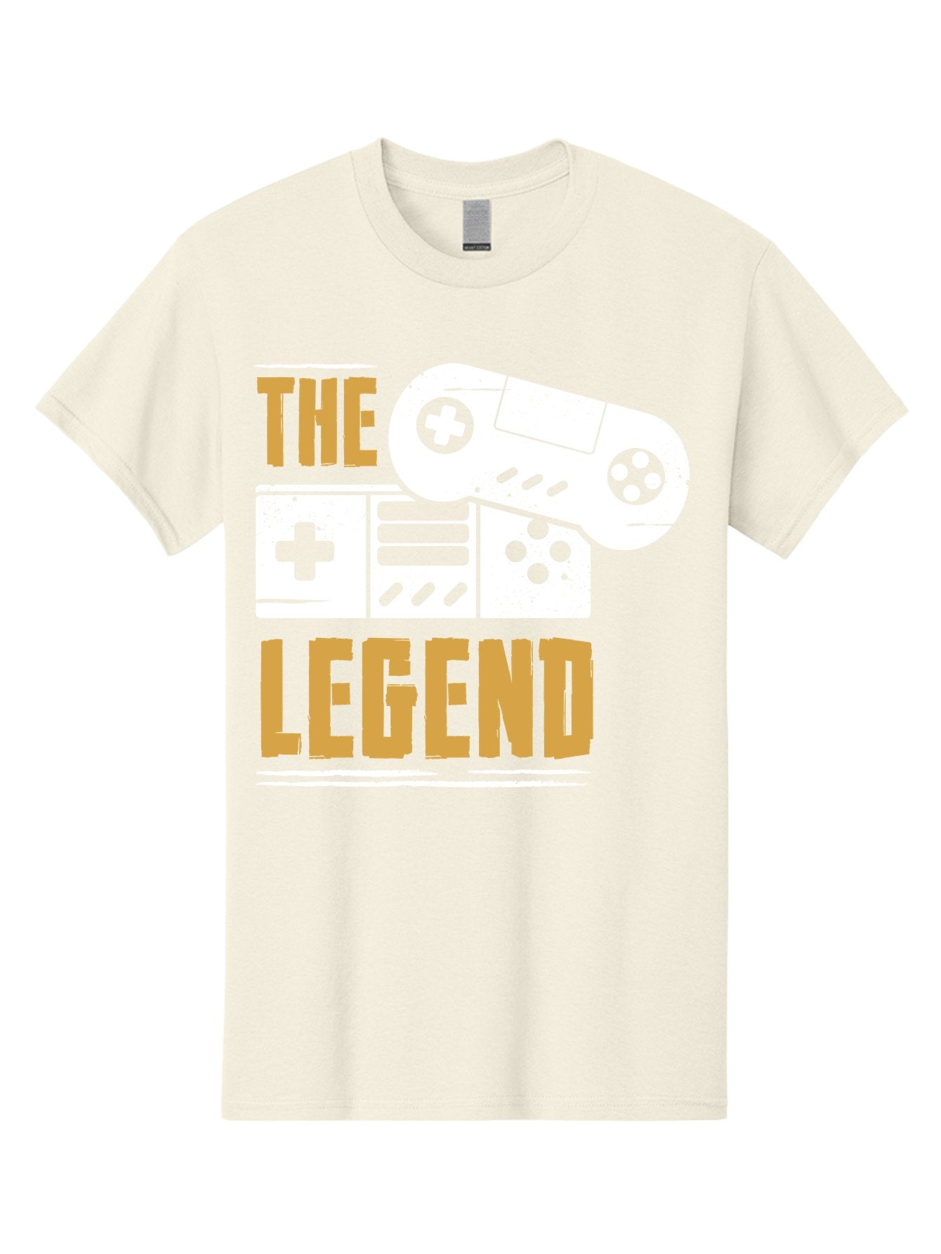 The-Legend Men'S Graphic Tee, 100% Cotton, Comfortable Casual Summer Wear, Machine Washable, Vintage Game Controller, Retro Gaming, Nostalgic Feel, Classic Video Games, Gaming Culture, Retro Tech, Pixel Art, Gaming Nostalgia -  Aaa664 4