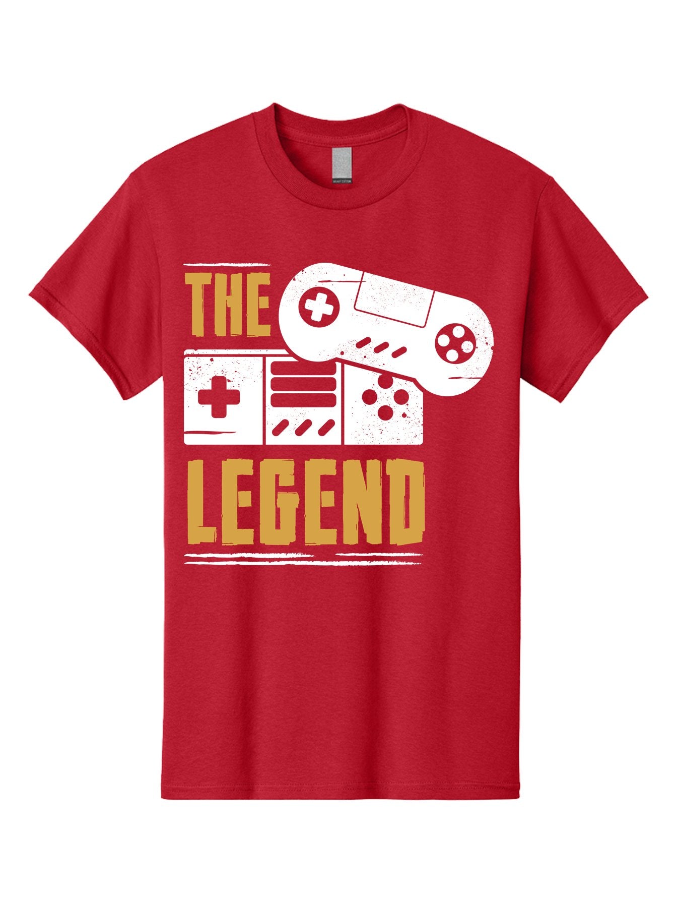 The-Legend Men'S Graphic Tee, 100% Cotton, Comfortable Casual Summer Wear, Machine Washable, Vintage Game Controller, Retro Gaming, Nostalgic Feel, Classic Video Games, Gaming Culture, Retro Tech, Pixel Art, Gaming Nostalgia -  Aaa664 7