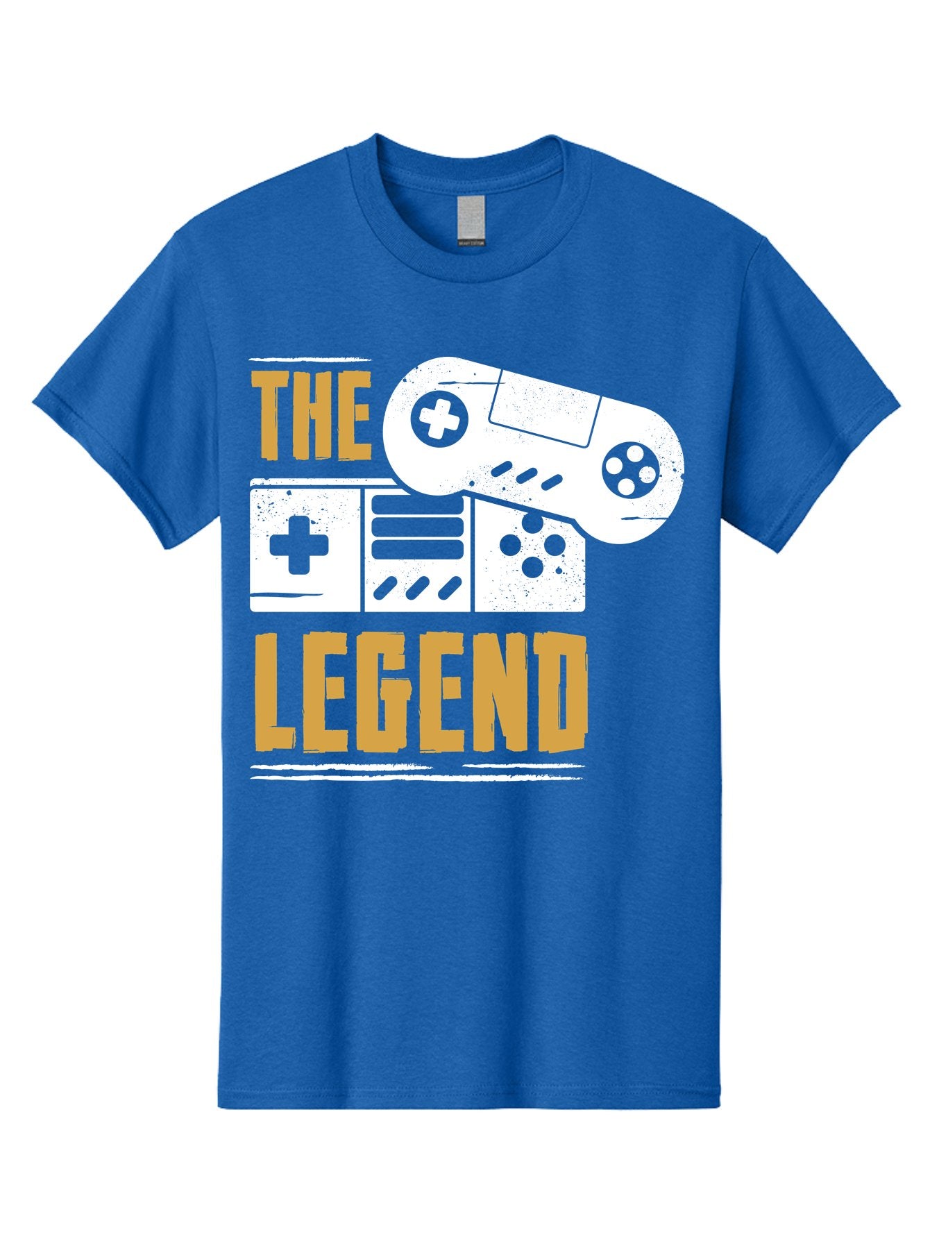 The-Legend Men'S Graphic Tee, 100% Cotton, Comfortable Casual Summer Wear, Machine Washable, Vintage Game Controller, Retro Gaming, Nostalgic Feel, Classic Video Games, Gaming Culture, Retro Tech, Pixel Art, Gaming Nostalgia -  Aaa664 5