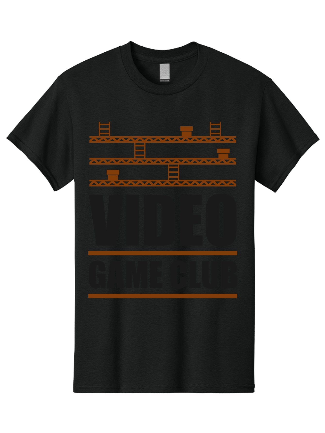 Video-Game-Club Men'S Graphic Tee, 100% Cotton, Comfortable Casual Summer Wear, Machine Washable, Video Game Club, Gaming Community, Retro Gaming, Pixel Art, Ladders, Platforms, Online Gaming Group, Gaming Culture -  Aaa665 3