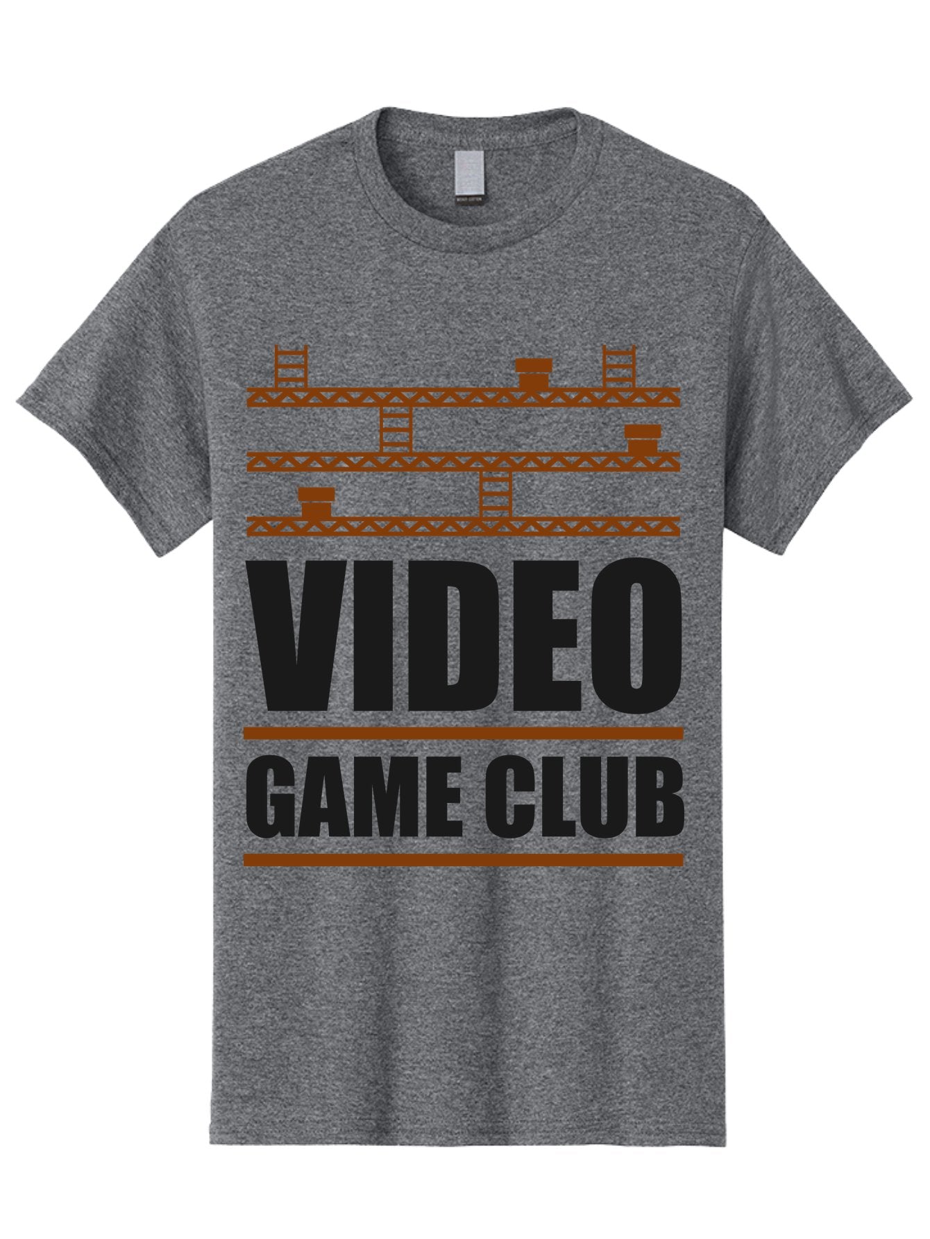 Video-Game-Club Men'S Graphic Tee, 100% Cotton, Comfortable Casual Summer Wear, Machine Washable, Video Game Club, Gaming Community, Retro Gaming, Pixel Art, Ladders, Platforms, Online Gaming Group, Gaming Culture -  Aaa665 15