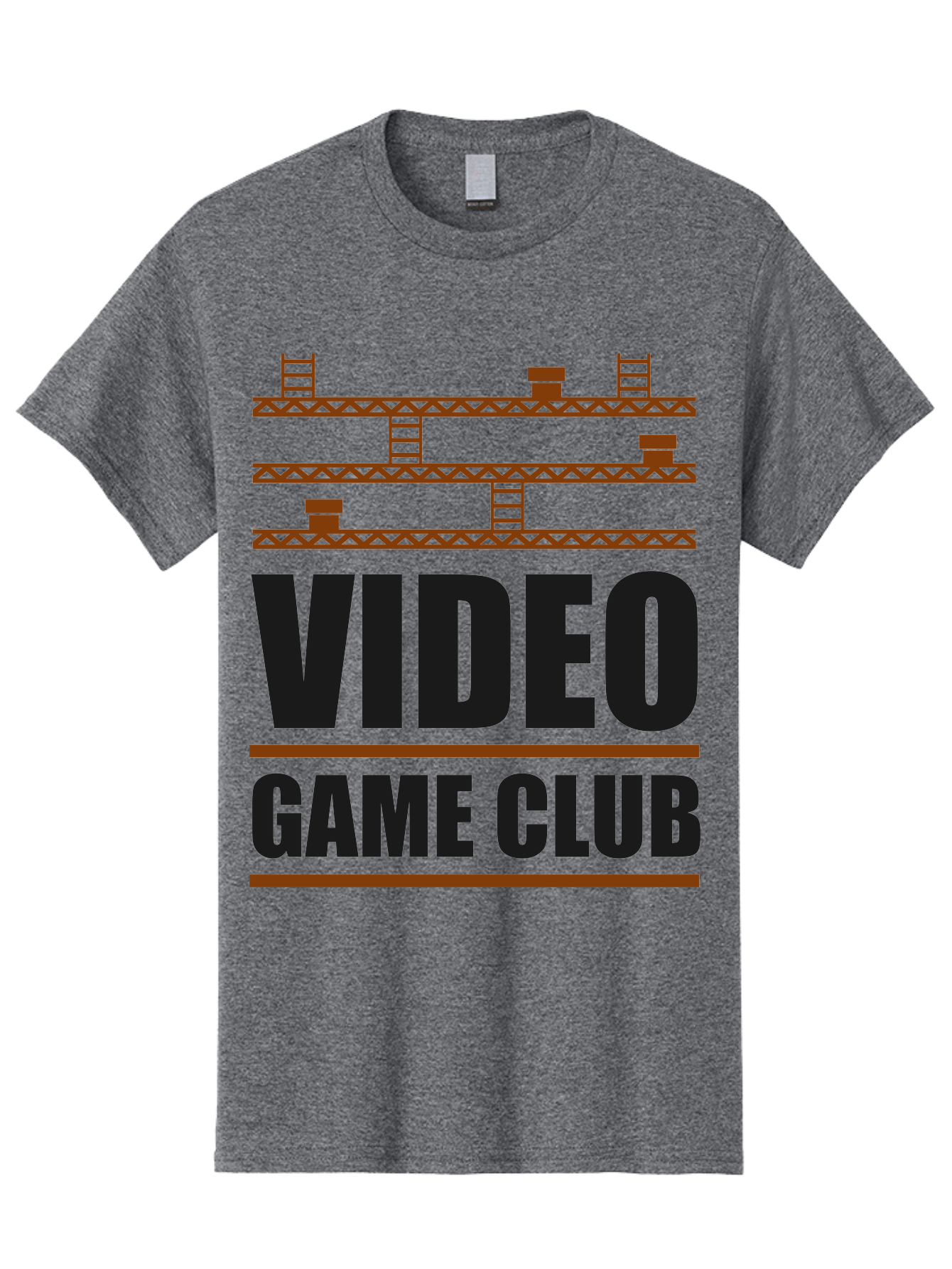 Video-Game-Club Men'S Graphic Tee, 100% Cotton, Comfortable Casual Summer Wear, Machine Washable, Video Game Club, Gaming Community, Retro Gaming, Pixel Art, Ladders, Platforms, Online Gaming Group, Gaming Culture -  Aaa665 9